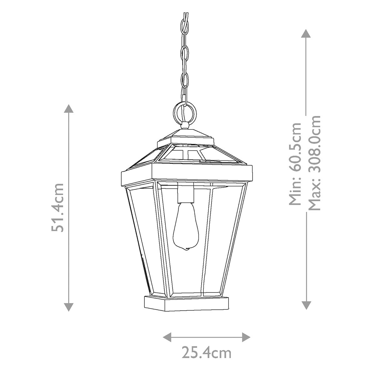 Ravine große Kettenlaterne - Western Bronze - Elsteadlighting - QZ - RAVINE8 - L