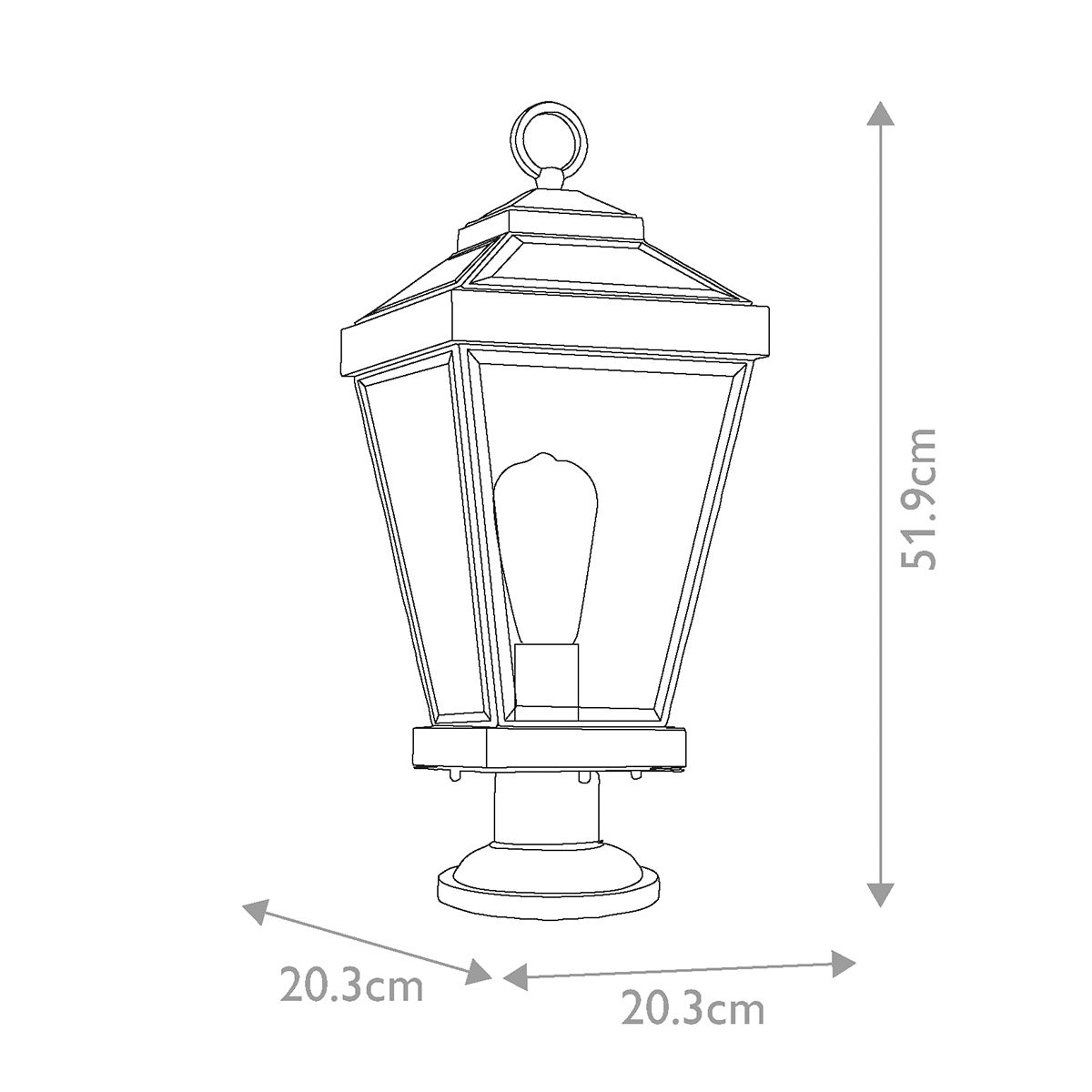 Ravine Mittlerer Sockel - Western Bronze - Elsteadlighting - QZ - RAVINE3 - M