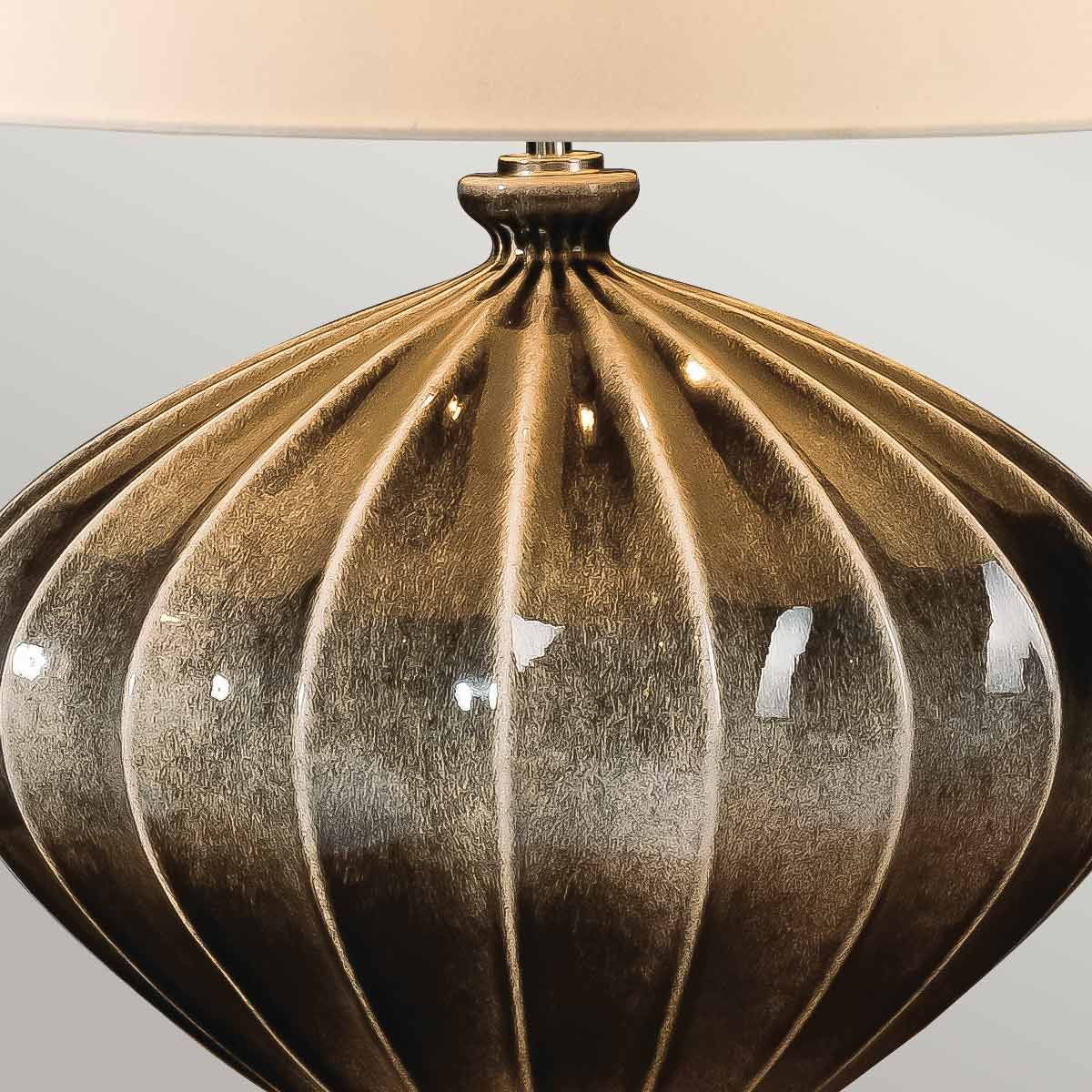 Rib Pumpkin 1 - flammige Tischlampe - Braun und Schwarz - Elsteadlighting - RIB - PUMPKIN - TL