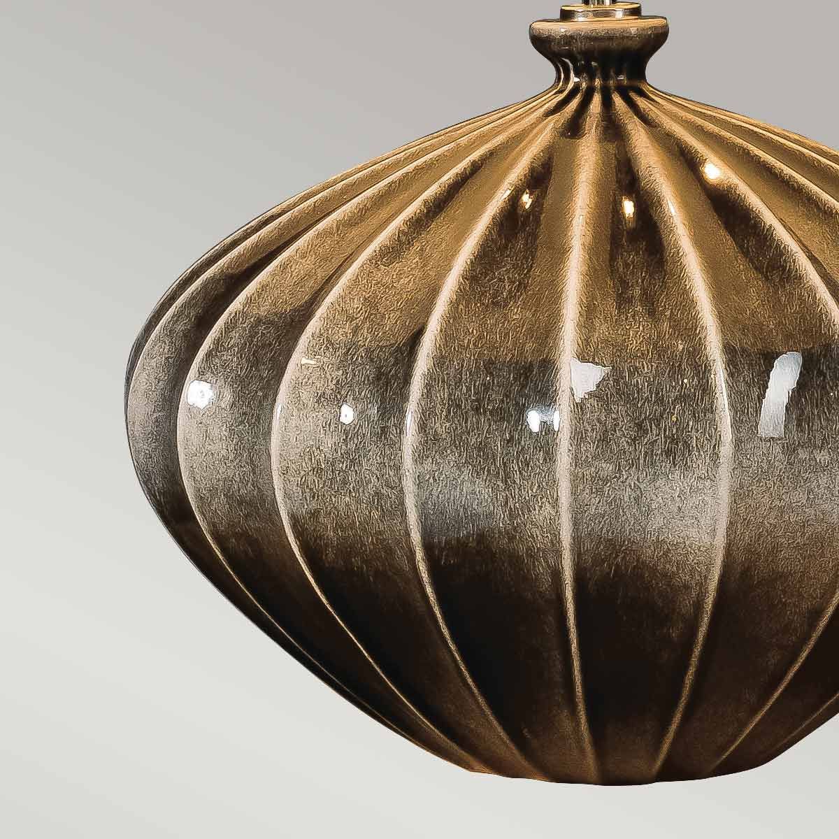 Rib Pumpkin 1 - flammige Tischlampe - Braun und Schwarz - Elsteadlighting - RIB - PUMPKIN - TL