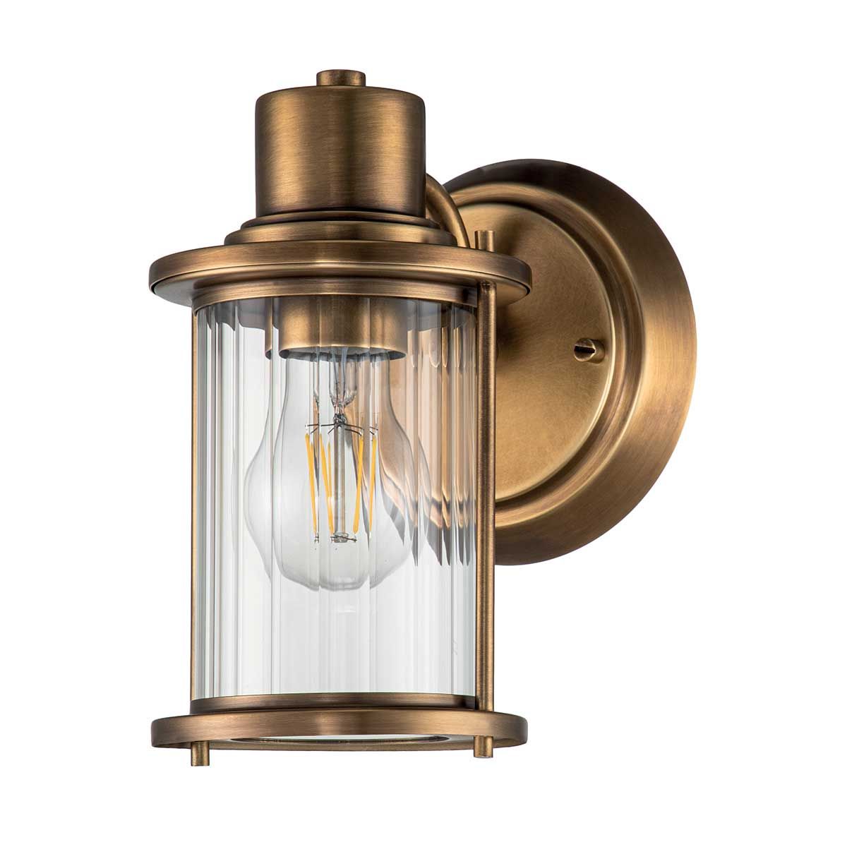 Riggs 1 - flammige Wandleuchte - Verwittertes Messing - Elsteadlighting - QZ - RIGGS1 - BATH - WS