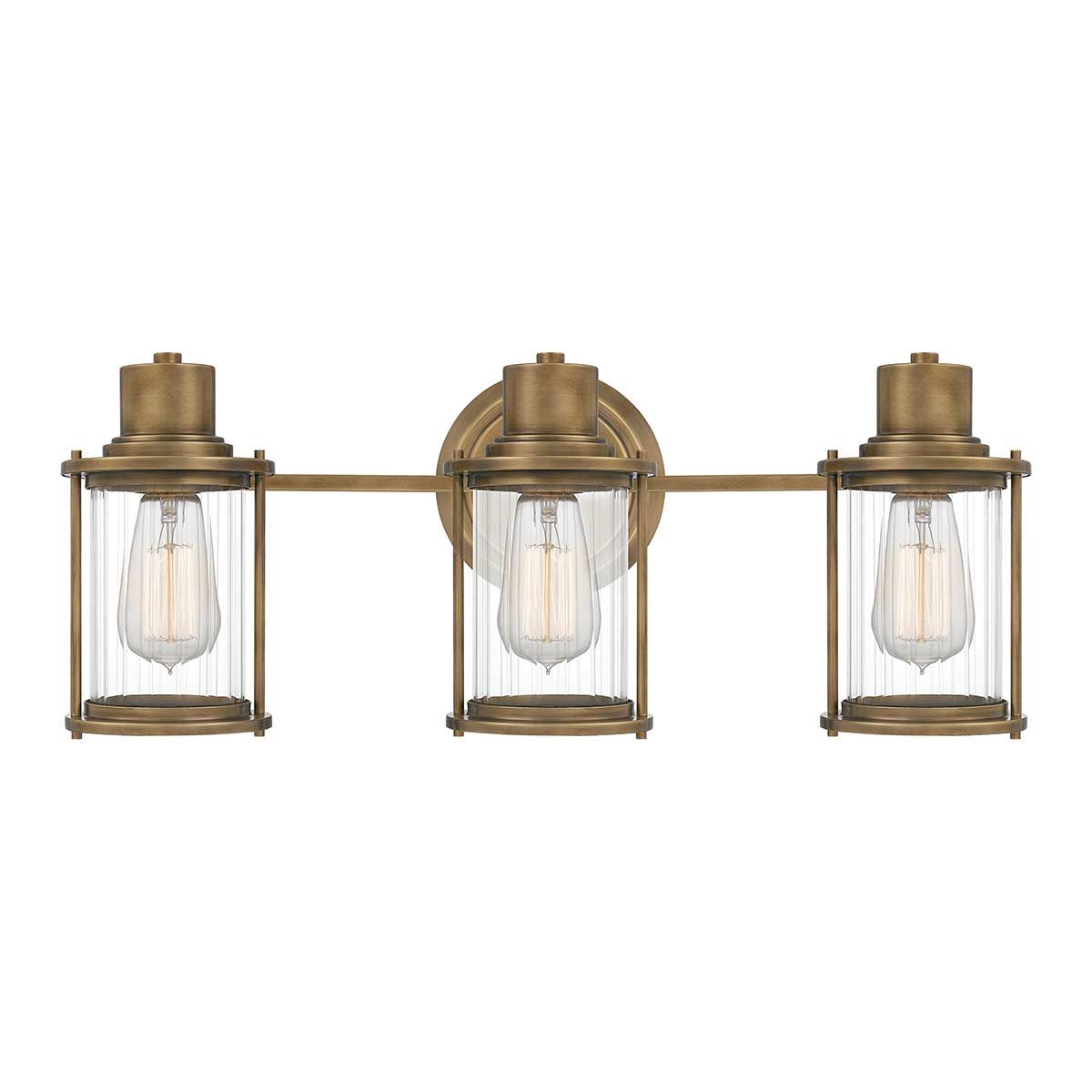 Riggs 3 - flammige Wandleuchte - Verwittertes Messing - Elsteadlighting - QZ - RIGGS3 - BATH - WS