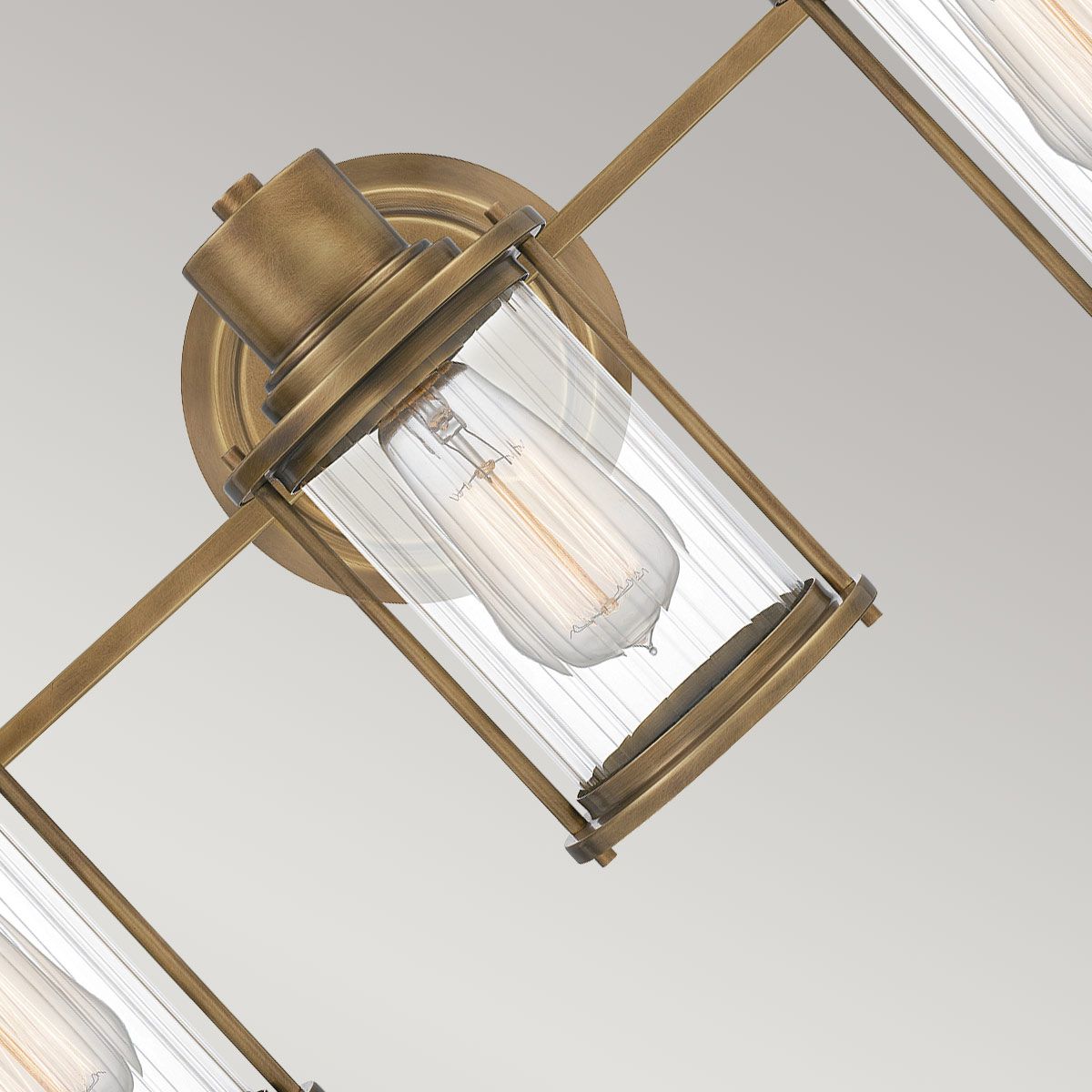 Riggs 3 - flammige Wandleuchte - Verwittertes Messing - Elsteadlighting - QZ - RIGGS3 - BATH - WS