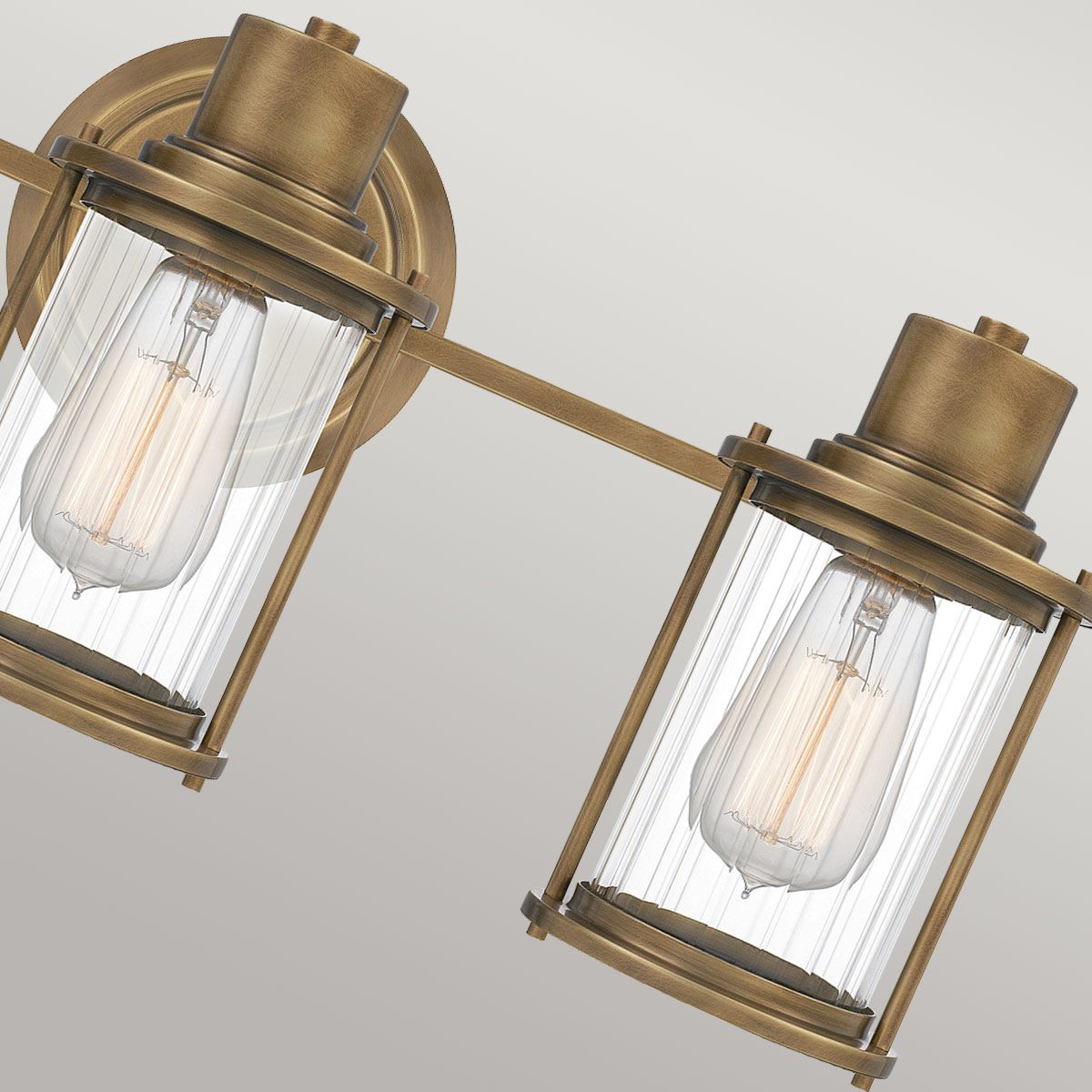 Riggs 3 - flammige Wandleuchte - Verwittertes Messing - Elsteadlighting - QZ - RIGGS3 - BATH - WS