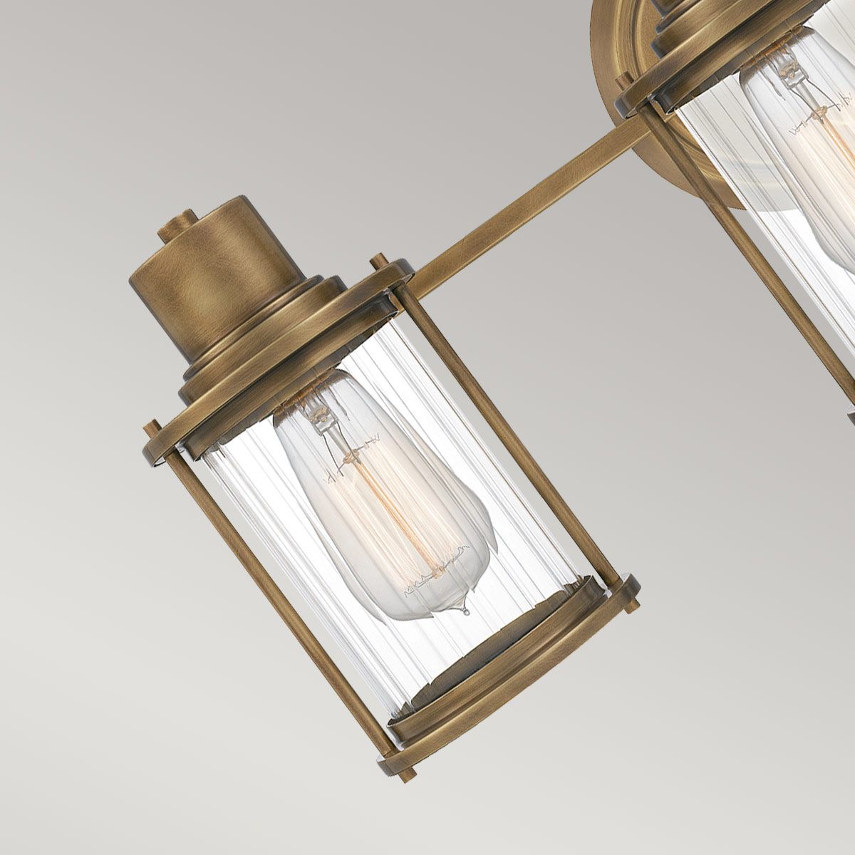 Riggs 3 - flammige Wandleuchte - Verwittertes Messing - Elsteadlighting - QZ - RIGGS3 - BATH - WS