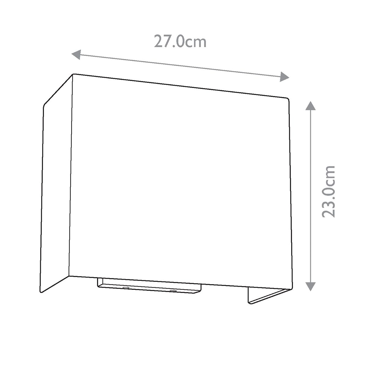 Riley mittelgroße, rechteckige Wandleuchte mit polierter Chrom - Rückplatte und elfenbeinfarbenem Lampenschirm - Elsteadlighting - DL - RILEY - M - IV - PC