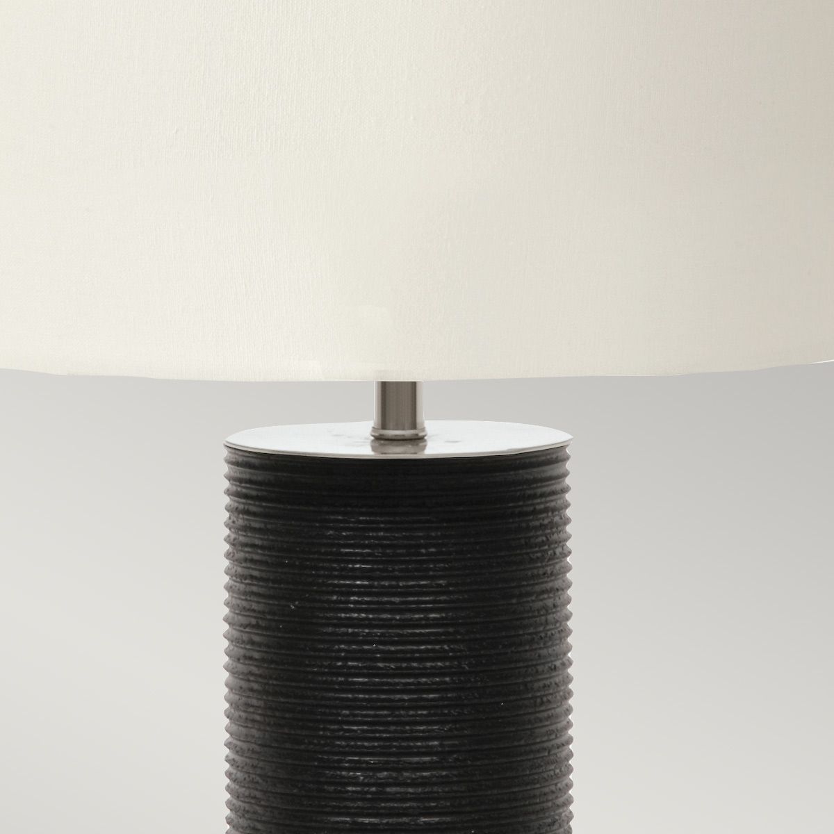 Ripple 1 - flammige Tischlampe - Schwarz mit weißem Schirm - Elsteadlighting - RIPPLE - TL - BLK - W