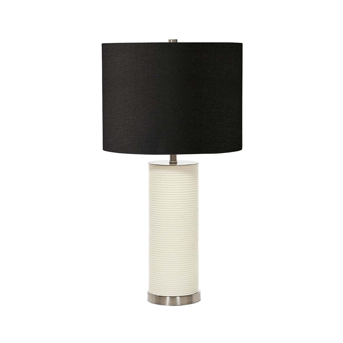 Ripple 1 - flammige Tischlampe - Weiß mit schwarzem Schirm - Elsteadlighting - RIPPLE - TL - WHT - B