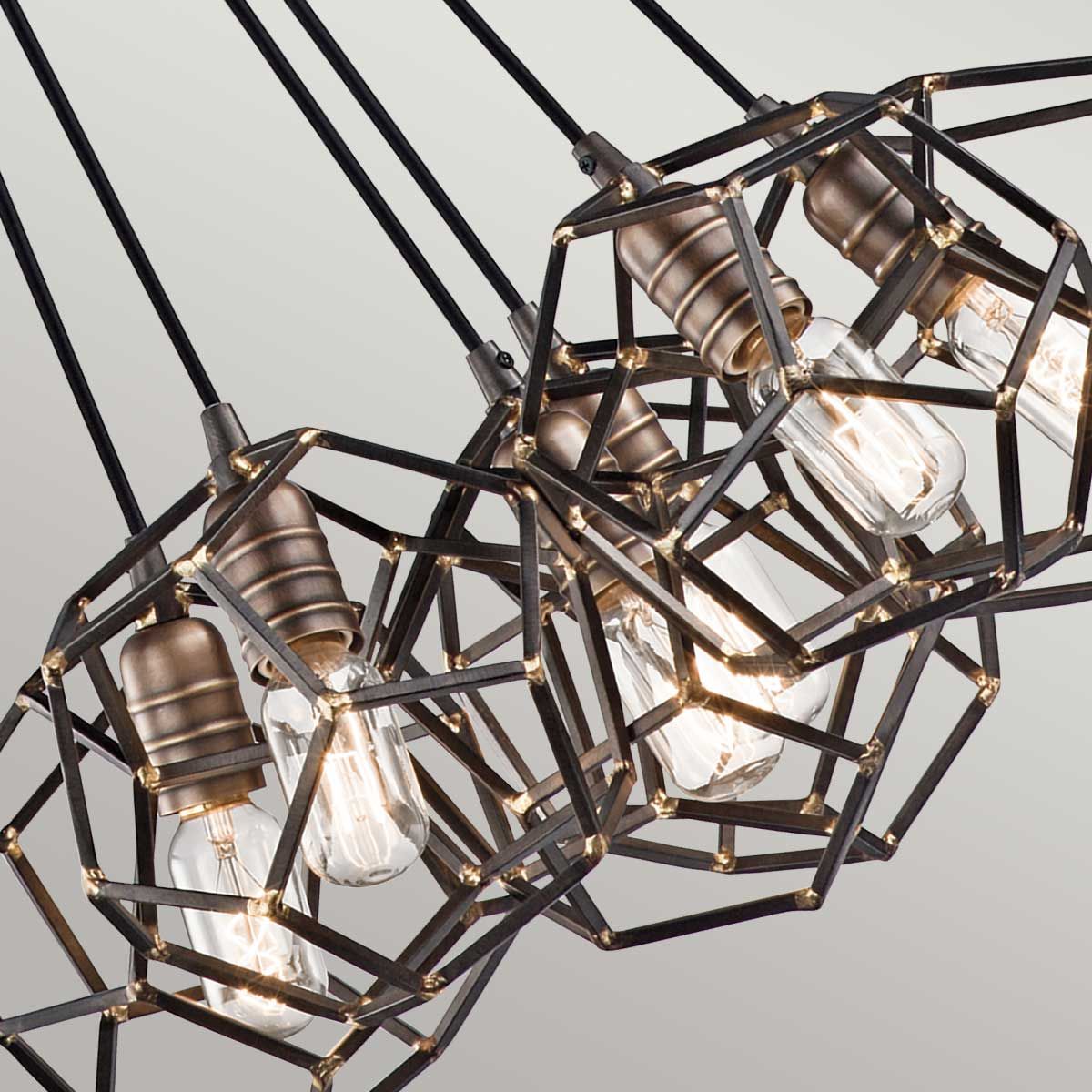 Rocklyn Kronleuchter mit 6 Lichtern, Rohstahl - Elsteadlighting - KL - ROCKLYN6 - RS