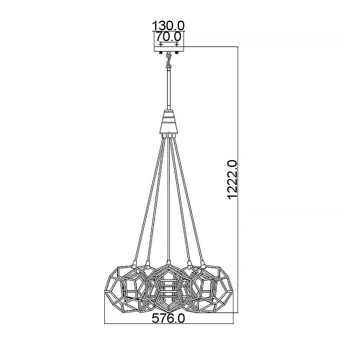 Rocklyn Kronleuchter mit 6 Lichtern, Rohstahl - Elsteadlighting - KL - ROCKLYN6 - RS