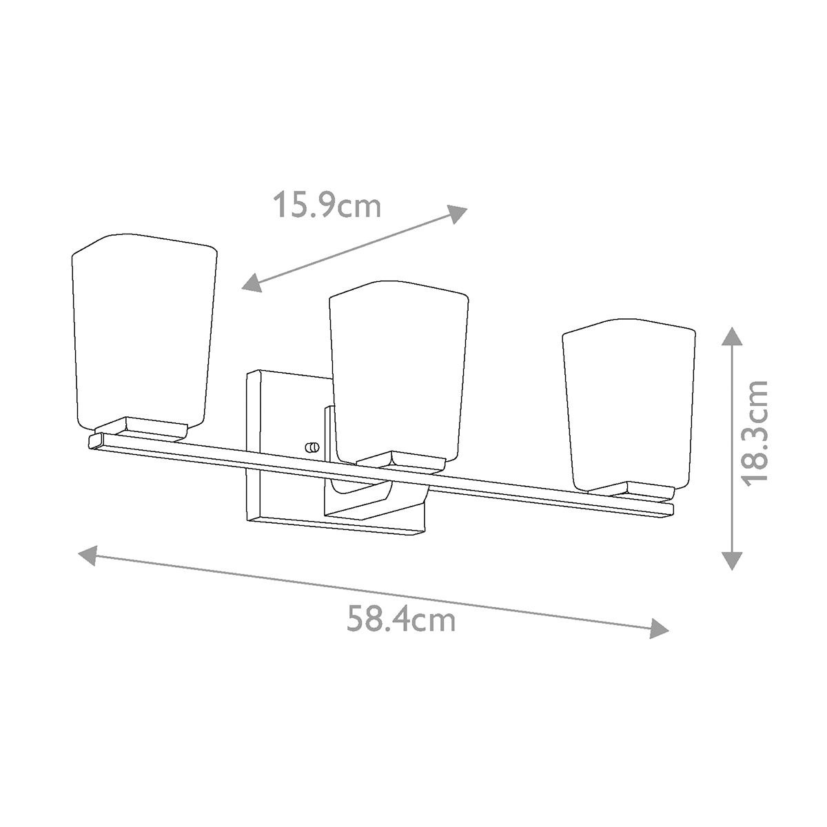 Röhm 3 - flammige Wandleuchte - Poliertes Chrom - Elsteadlighting - KL - ROEHM3 - PC