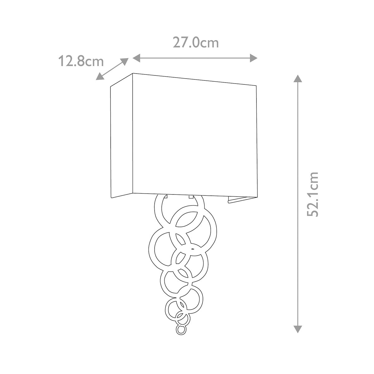 Rosa Medium 1 - flammige Wandleuchte - Gealtertes Messing - Elsteadlighting - ROSA - MEDIUM - AB