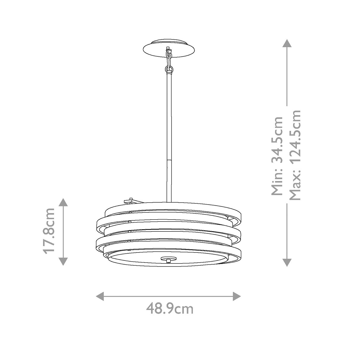 Roswell Pendelleuchte mit 3 Lichtern, gebürstetes Nickel - Elsteadlighting - KL - ROSWELL - P - B