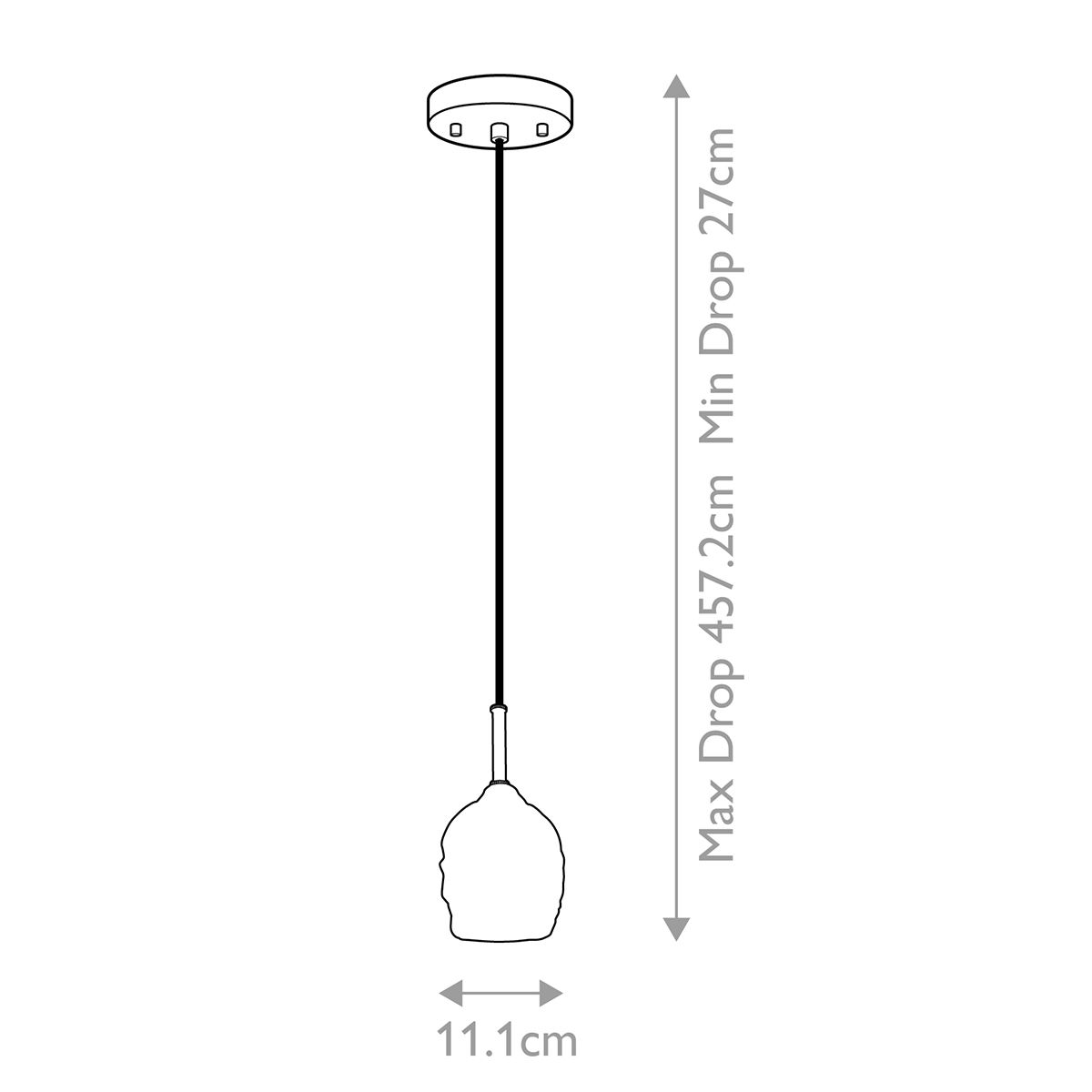 Rubin 1 - flammige Mini - Pendelleuchte - Poliertes Nickel - Elsteadlighting - FE - RUBIN - MP