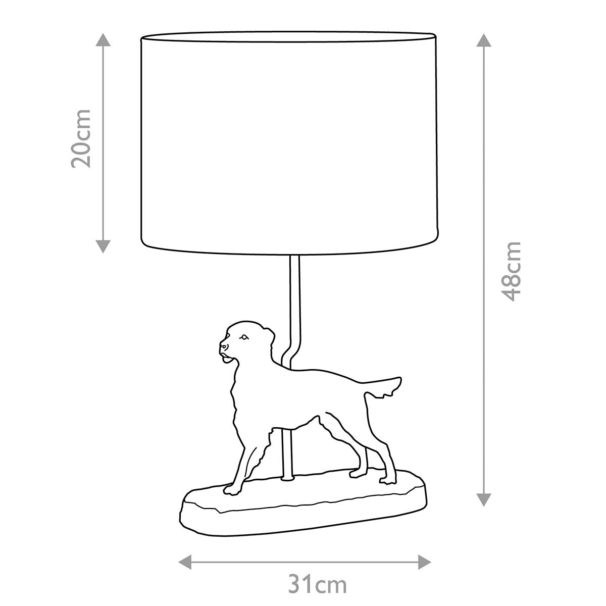 Rufus 1 - flammige Tischlampe mit ovalem Schirm, Bronzepatina mit natürlichem Schirm - Elsteadlighting - DL - RUFUS - TL