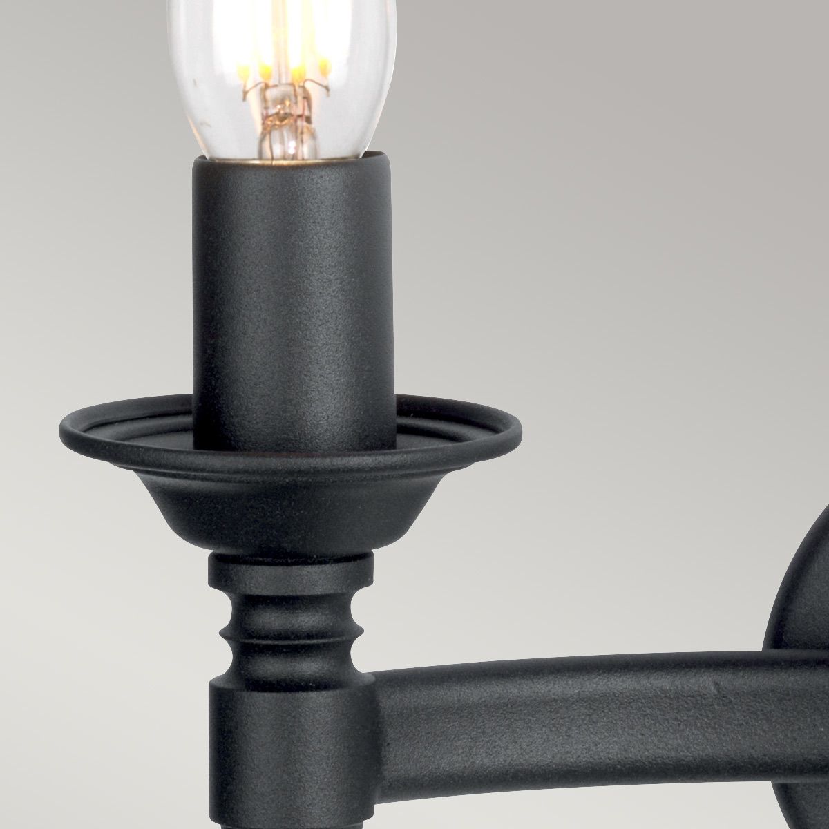 Saxon 2 - flammige Wandleuchte - Schwarz - Elsteadlighting - SAX2 - BLK