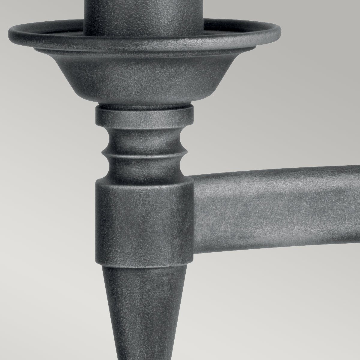 Saxon 2 - flammige Wandleuchte - Schwarz/Silber Patina - Elsteadlighting - SAX2 - BLK - SIL