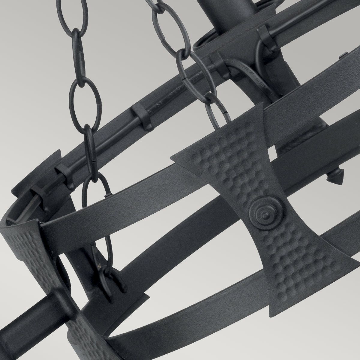 Saxon Kronleuchter mit 3 Lichtern, Schwarz - Elsteadlighting - SAX3 - BLK