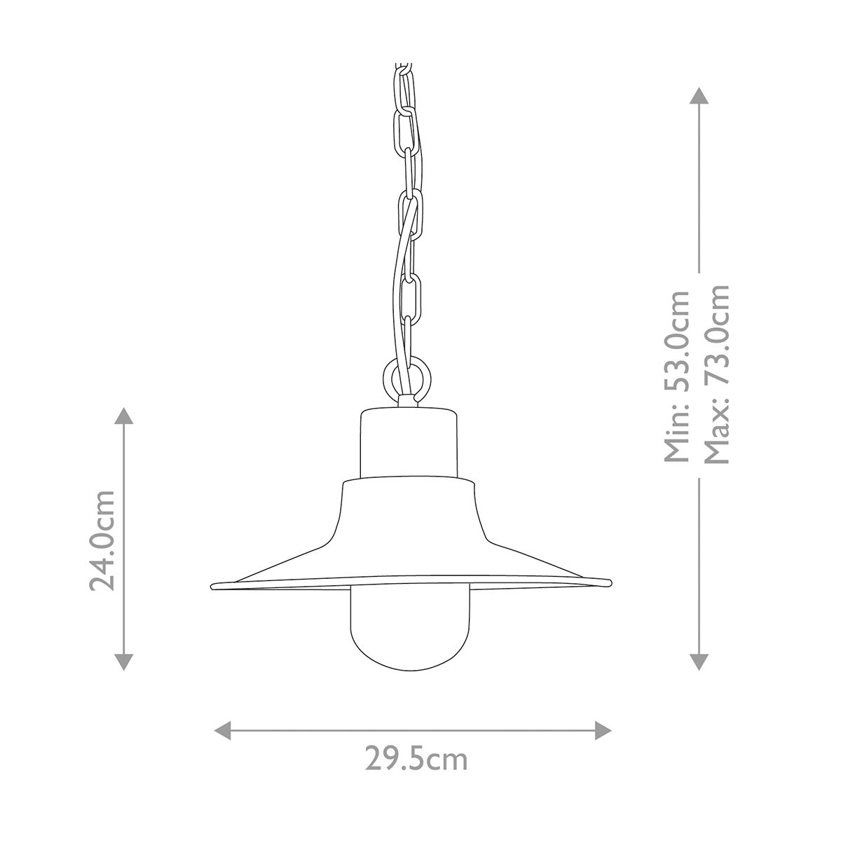 Sheldon 1 - flammige Kettenlaterne - Antik - Nickel - Elsteadlighting - SHELDON - CH - AN
