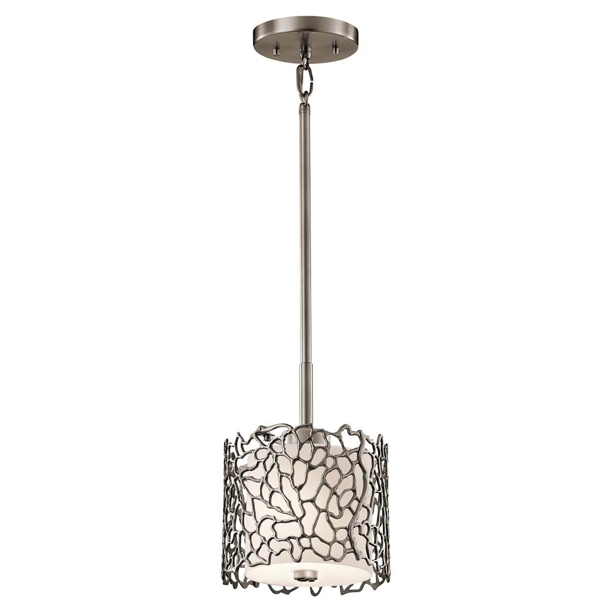 Silver Coral 1 - flammige Mini - Pendelleuchte - Klassisches Zinn - Elsteadlighting - KL - SILVER - CORAL - MP