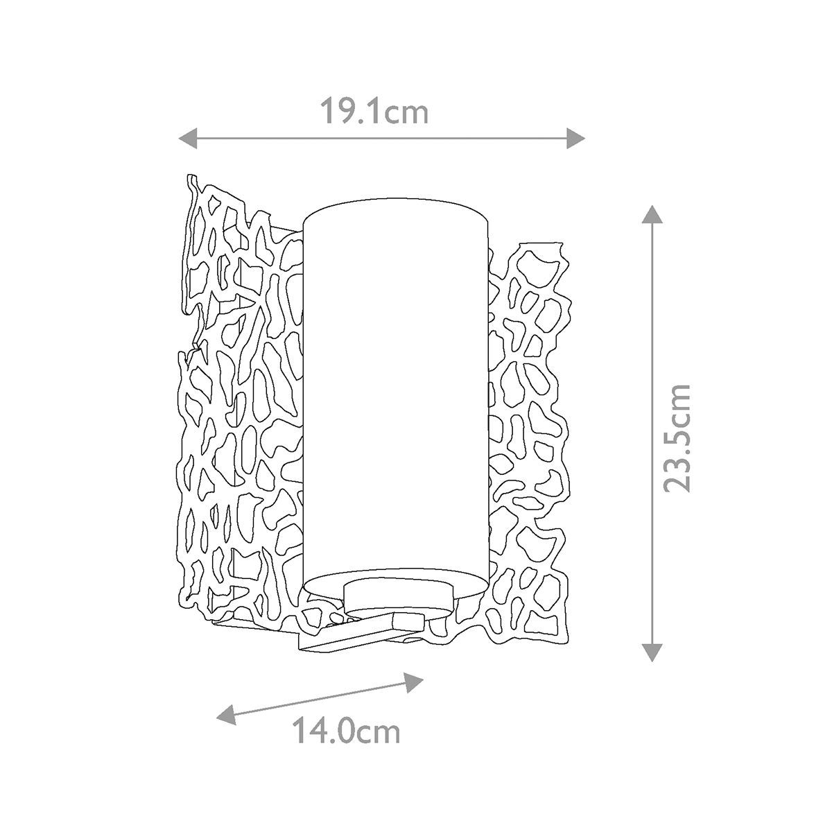 Silver Coral 1 - flammige Wandleuchte - Klassisches Zinn - Elsteadlighting - KL - SILVER - CORAL1