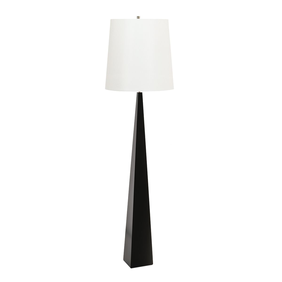 Stehlampe Ascent 1-flammig mit weißem Schirm - Schwarz - Schwarz - Elsteadlighting - leuchtengrosshandel24