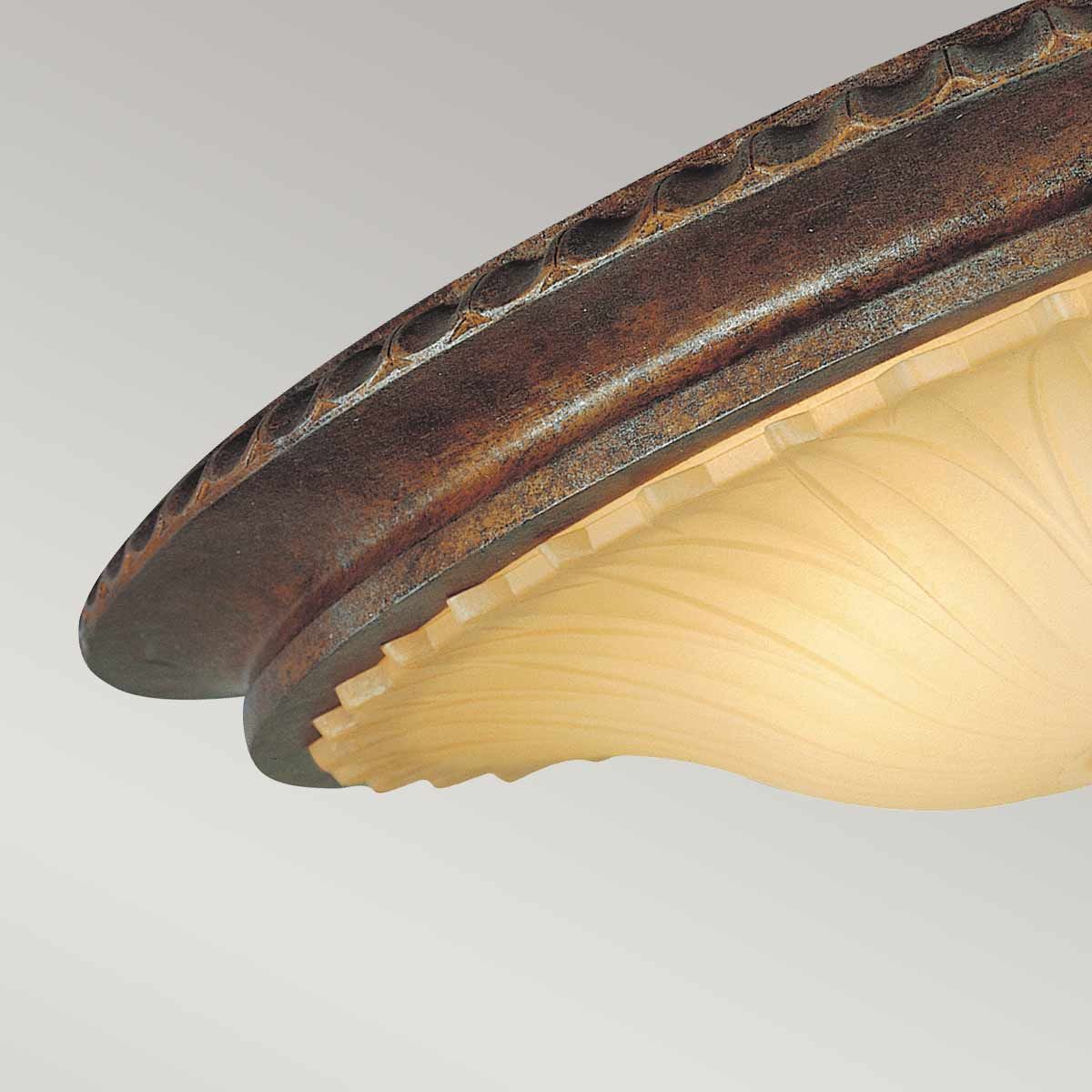 Stirling Castle 2-flammige Deckenleuchte - Britische Bronze - Elsteadlighting - leuchtengrosshandel24