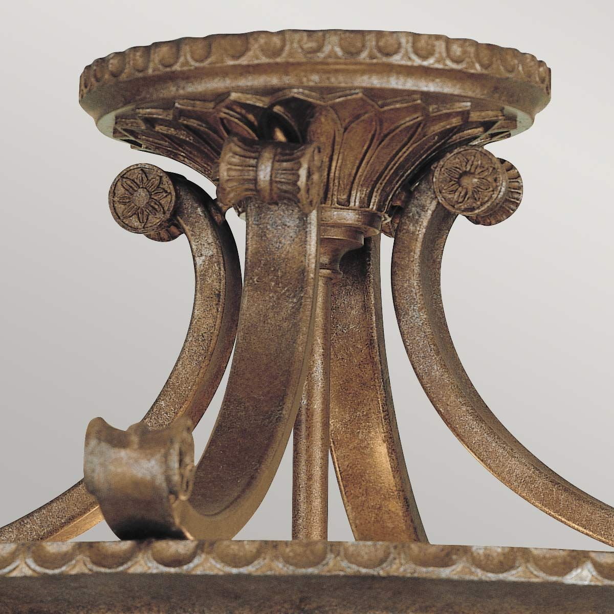 Stirling Castle 2-flammige Deckenleuchte, halbbündig, britische Bronze - Elsteadlighting - leuchtengrosshandel24