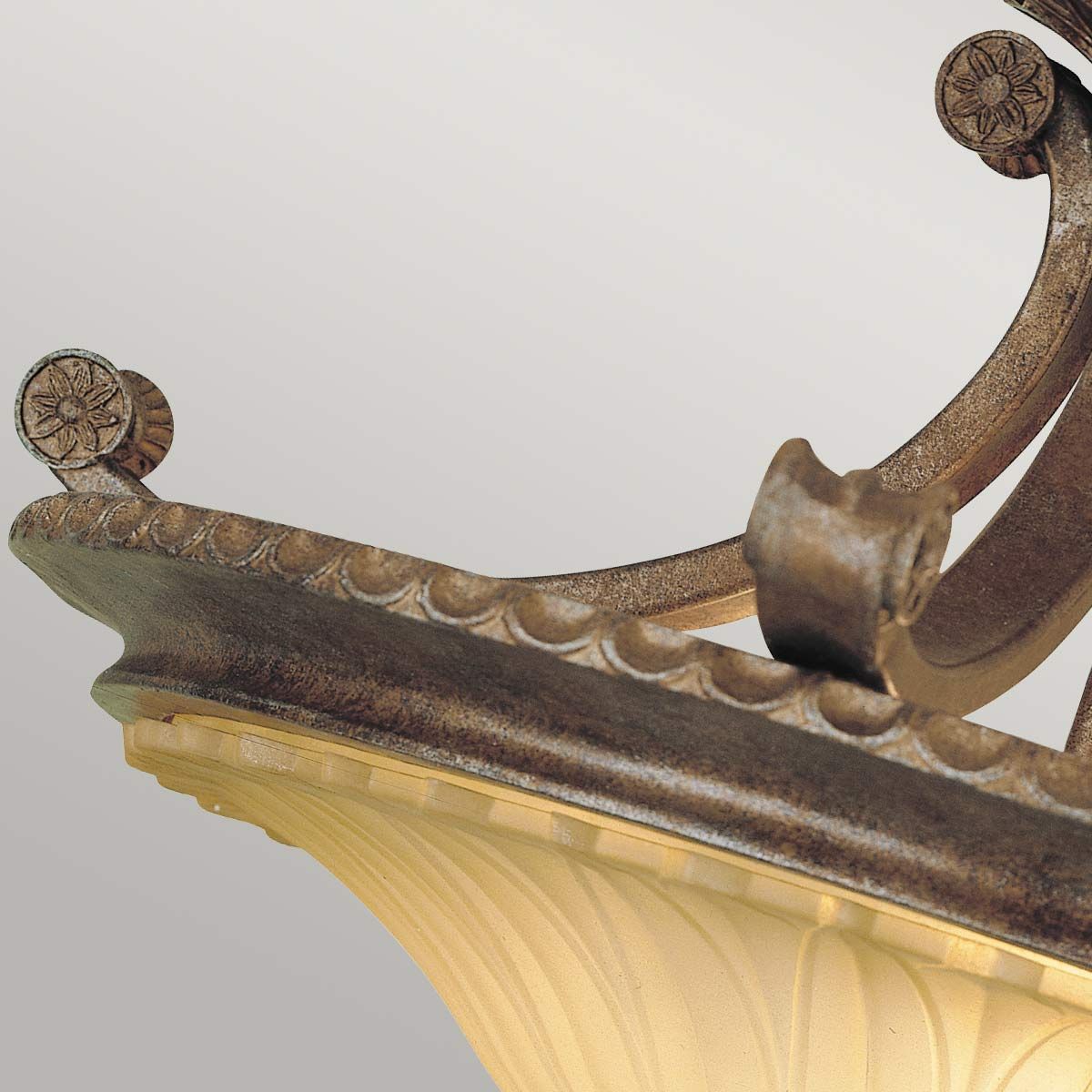 Stirling Castle 2-flammige Deckenleuchte, halbbündig, britische Bronze - Elsteadlighting - leuchtengrosshandel24