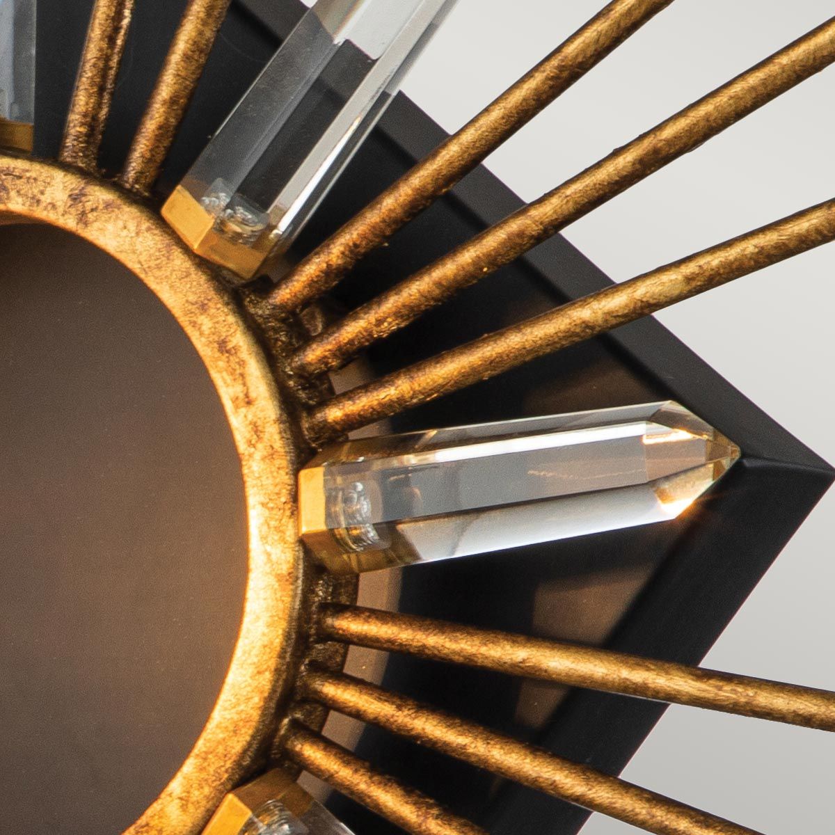 Sun King 1-flammige Wandleuchte - Blattgold - Elsteadlighting - leuchtengrosshandel24