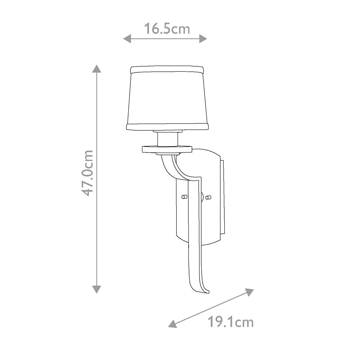 Sutton Place 1-flammige Wandleuchte - Imperialsilber - Elsteadlighting - leuchtengrosshandel24