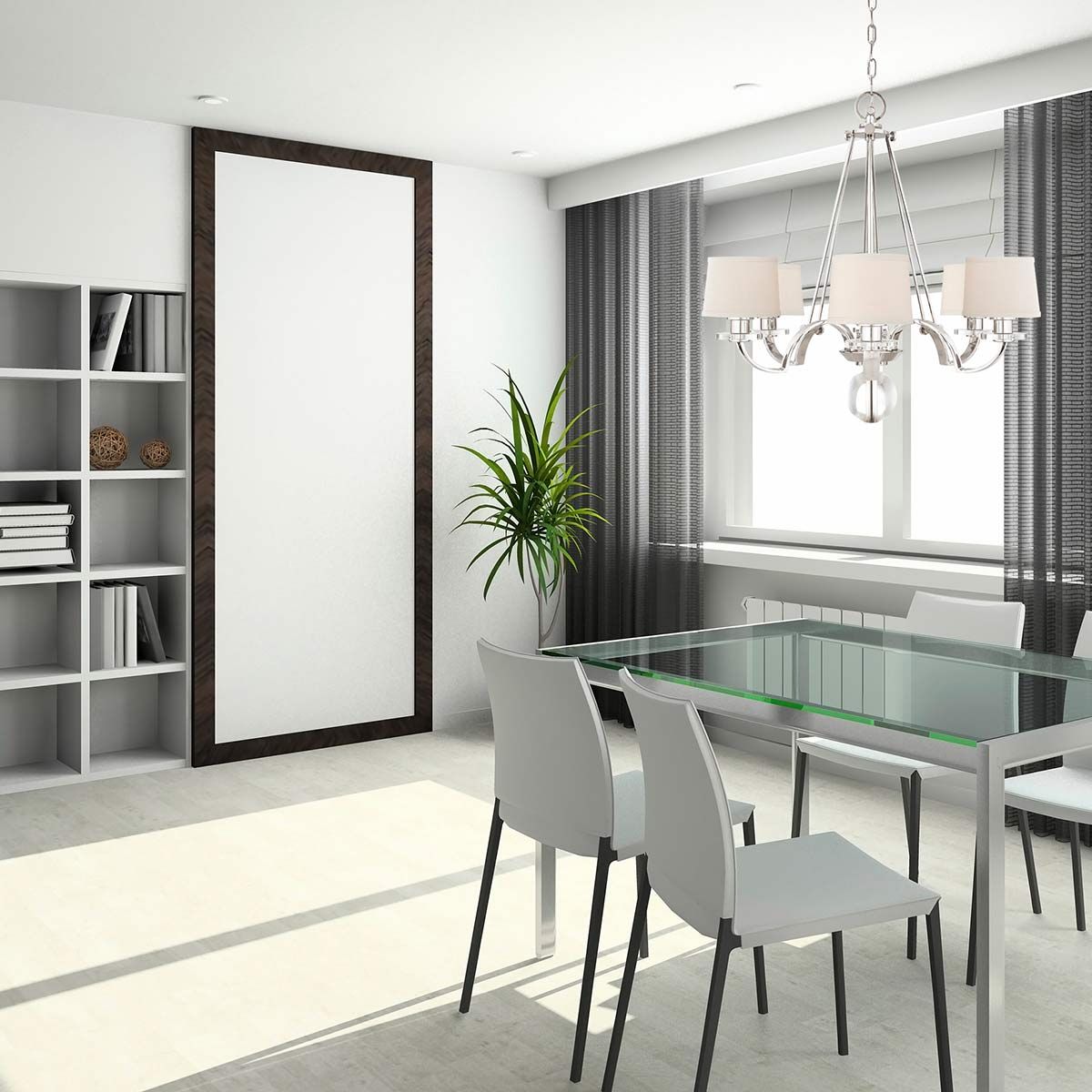 Sutton Place Kronleuchter mit 6 Lichtern, Imperialsilber - Elsteadlighting - leuchtengrosshandel24