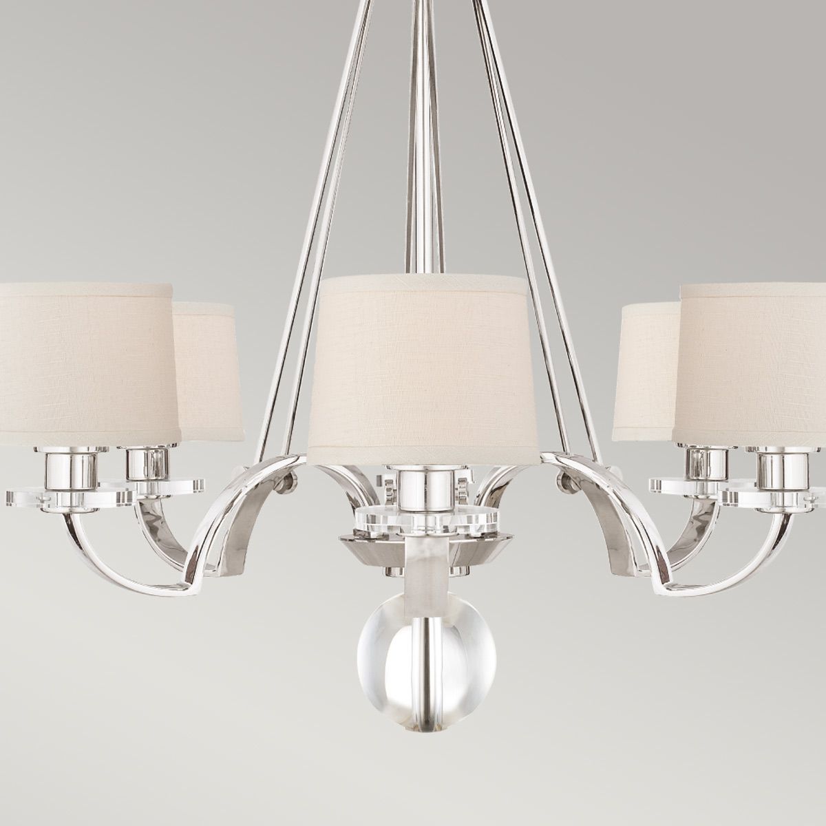 Sutton Place Kronleuchter mit 6 Lichtern, Imperialsilber - Elsteadlighting - leuchtengrosshandel24