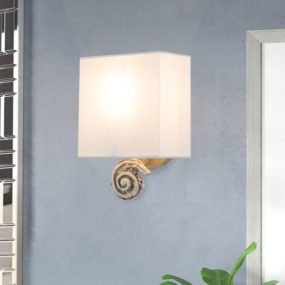 Swirl 1lt Kleine Wandleuchte - Knochenweiß - Elsteadlighting - leuchtengrosshandel24