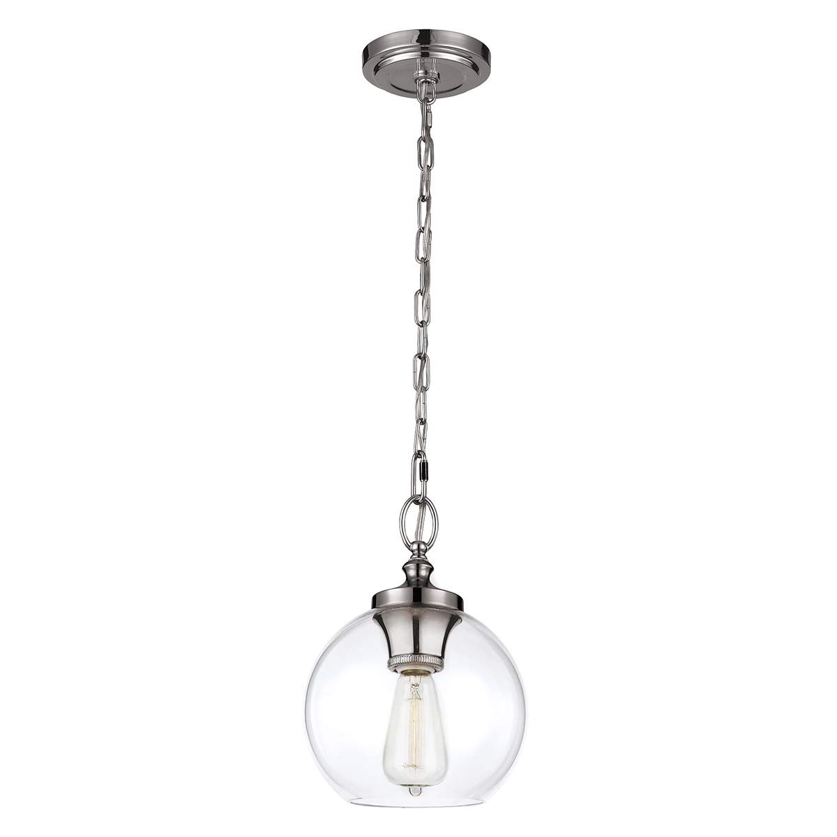 Tabby 1-flammige Mini-Pendelleuchte - Poliertes Nickel - Elsteadlighting - leuchtengrosshandel24