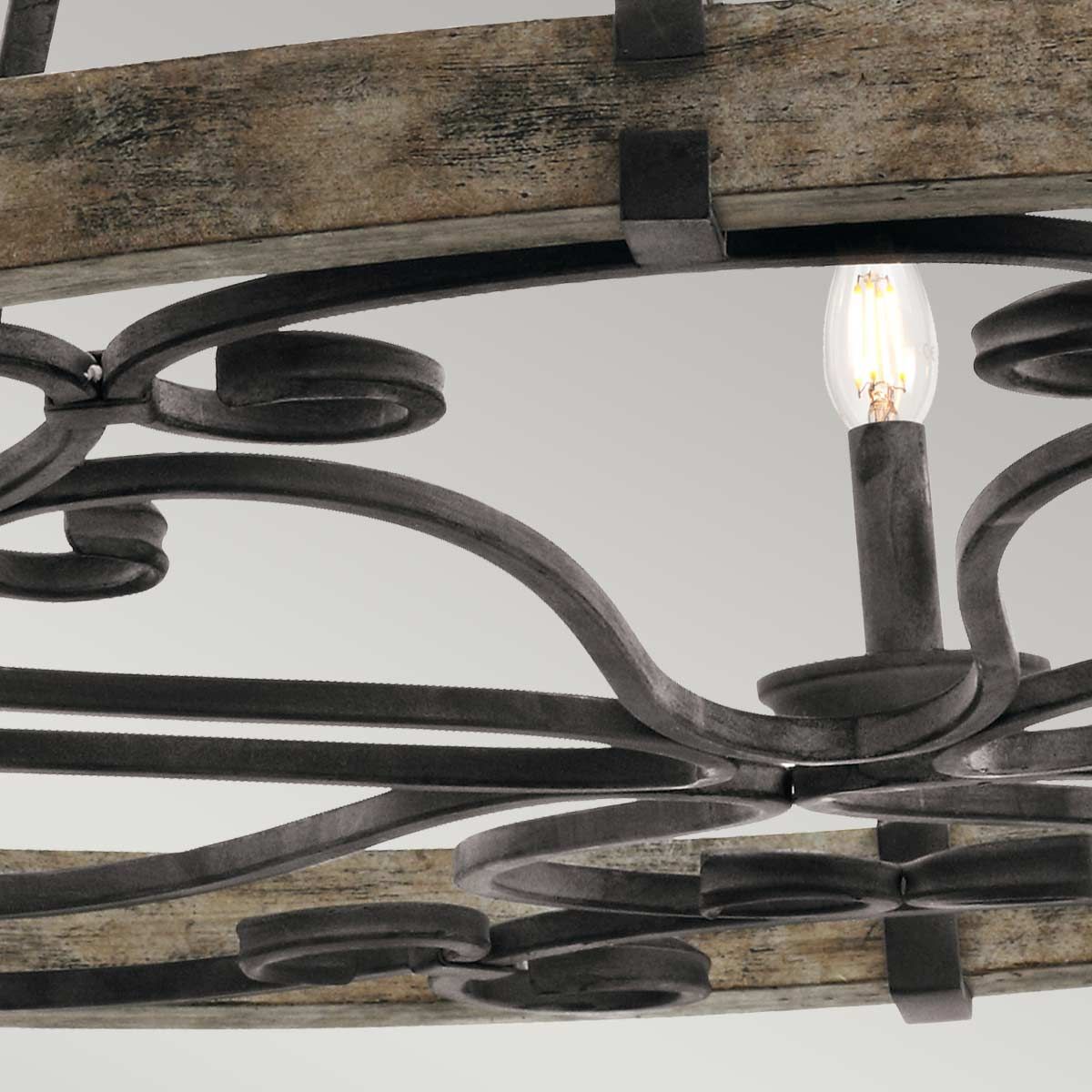 Taulbee Kronleuchter mit 15 Lichtern, verwittertes Zink - Elsteadlighting - leuchtengrosshandel24
