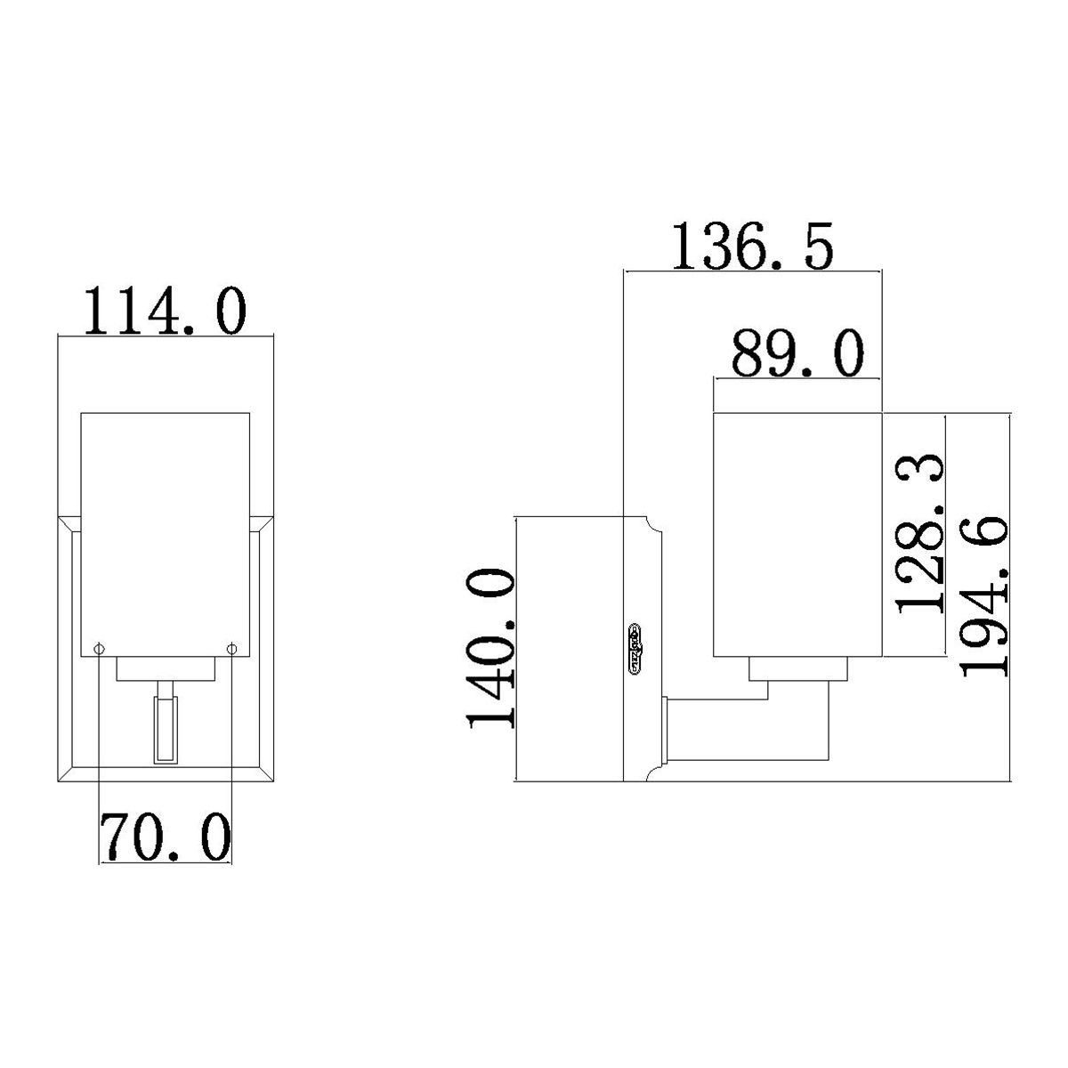 Taylor 1-flammige kleine Wandleuchte - Poliertes Chrom - Elsteadlighting - leuchtengrosshandel24