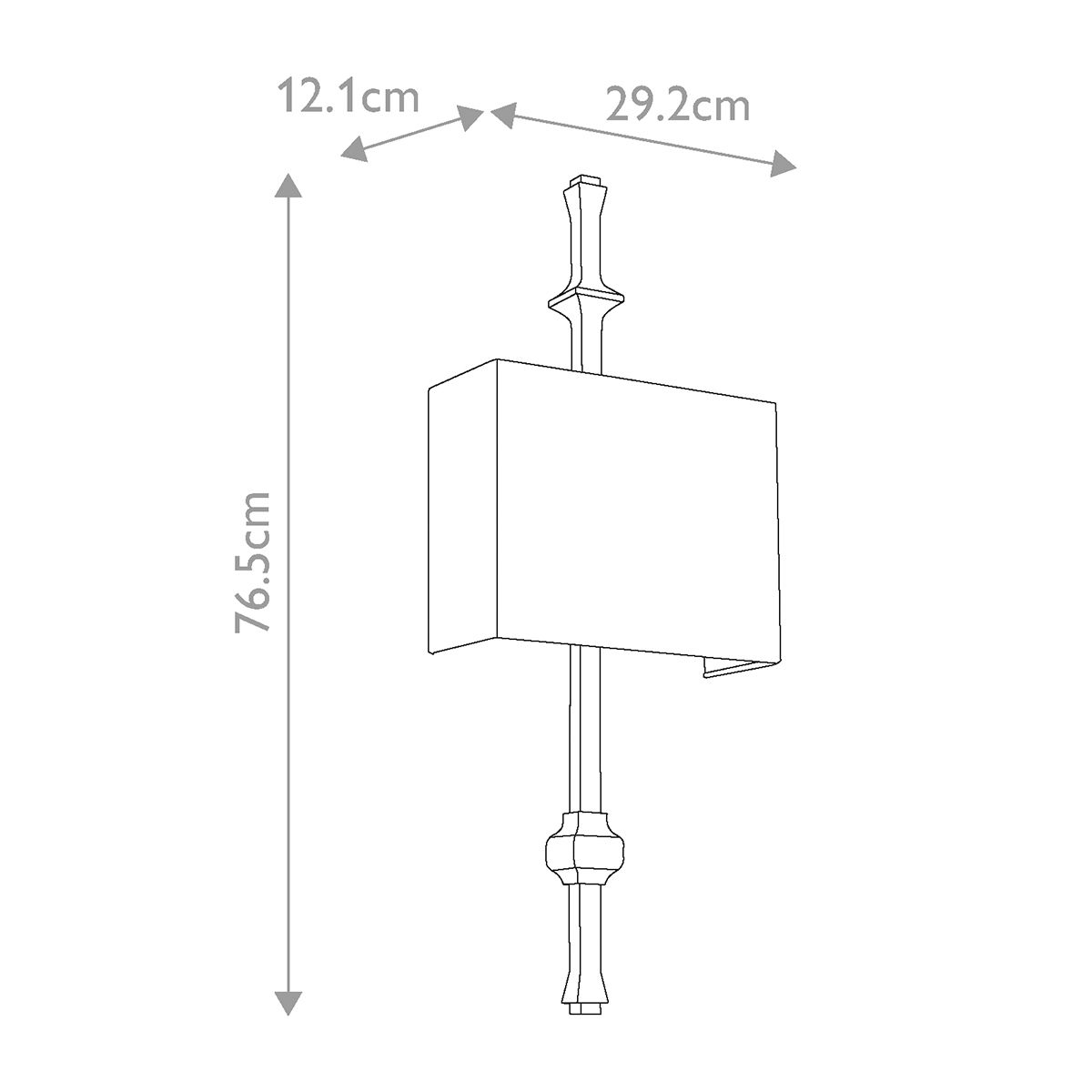 Teva 1-flammige Wandleuchte - Antikbronze - Elsteadlighting - leuchtengrosshandel24