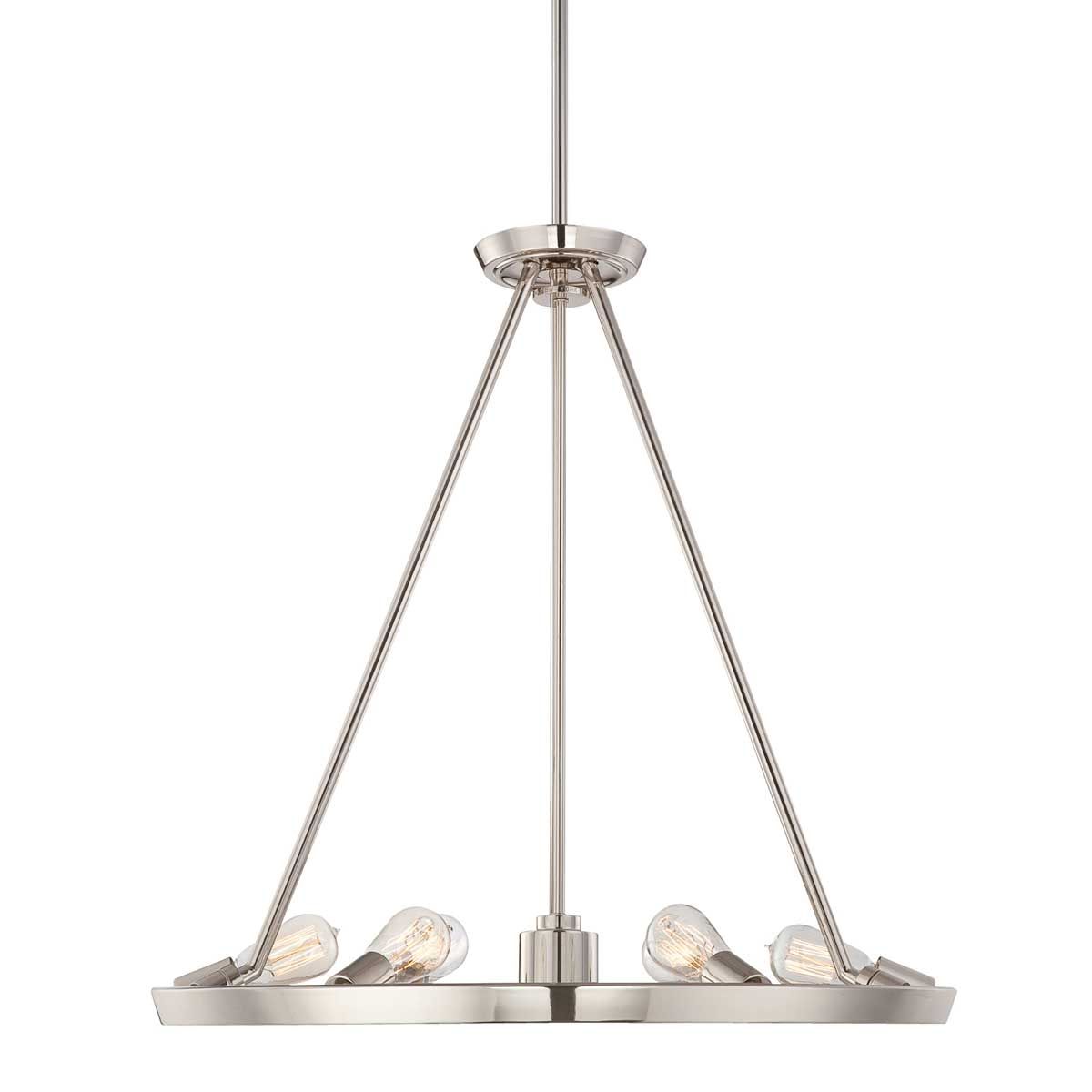 Theater Row Kronleuchter mit 6 Lichtern - Imperiales Silber - Elsteadlighting - leuchtengrosshandel24