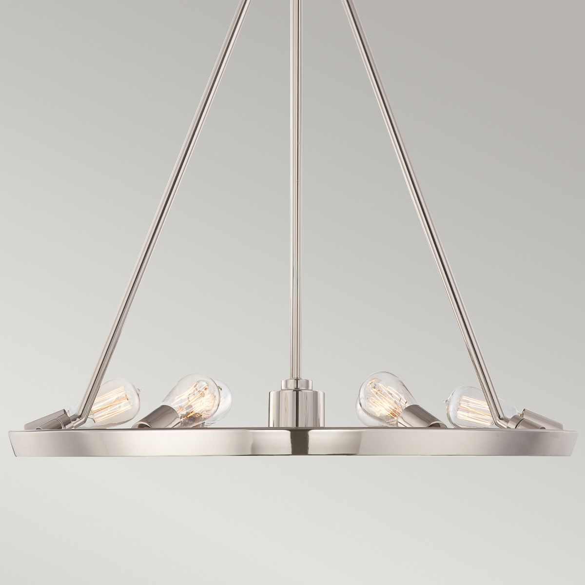 Theater Row Kronleuchter mit 6 Lichtern - Imperiales Silber - Elsteadlighting - leuchtengrosshandel24