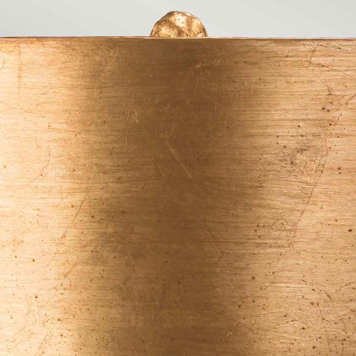 Tischlampe Bienville mit 1 Licht, Silber/Gold und Braun mit vergoldetem Goldschirm - Elsteadlighting - leuchtengrosshandel24