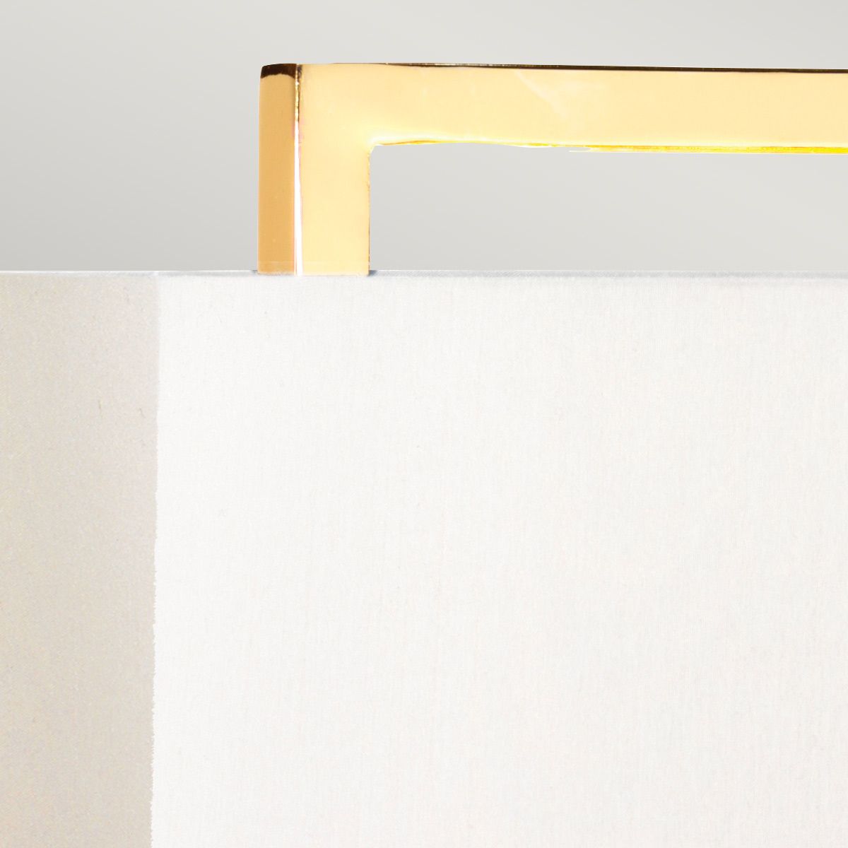 Tischlampe „Cross“ – Poliertes Gold mit elfenbeinfarbenem Schirm - Elsteadlighting - leuchtengrosshandel24