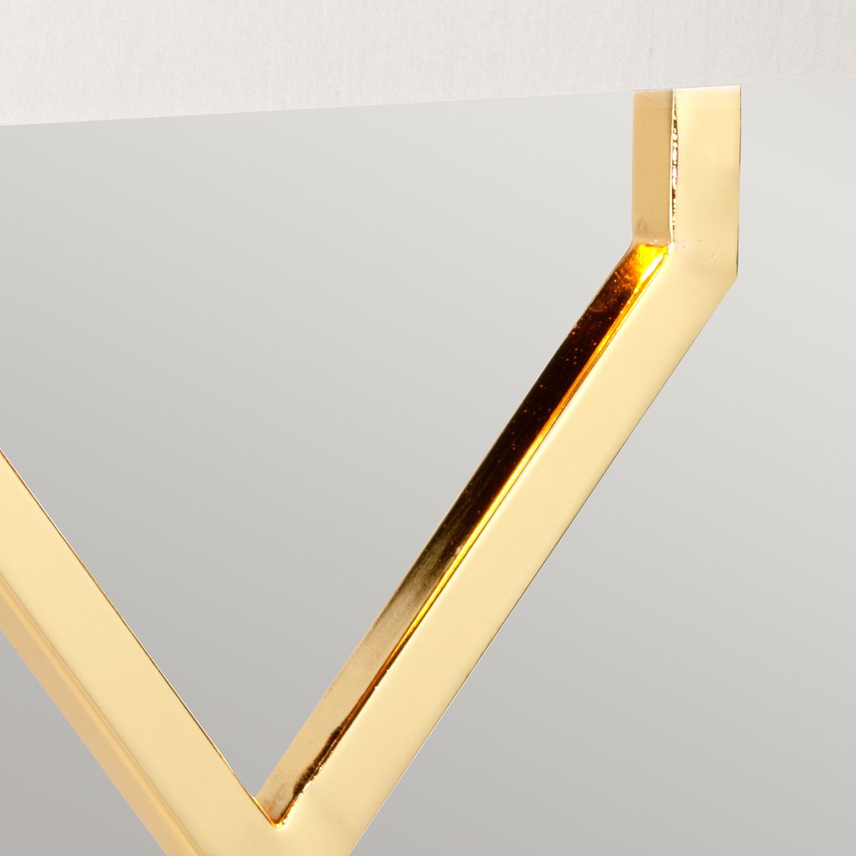 Tischlampe „Cross“ – Poliertes Gold mit elfenbeinfarbenem Schirm - Elsteadlighting - leuchtengrosshandel24