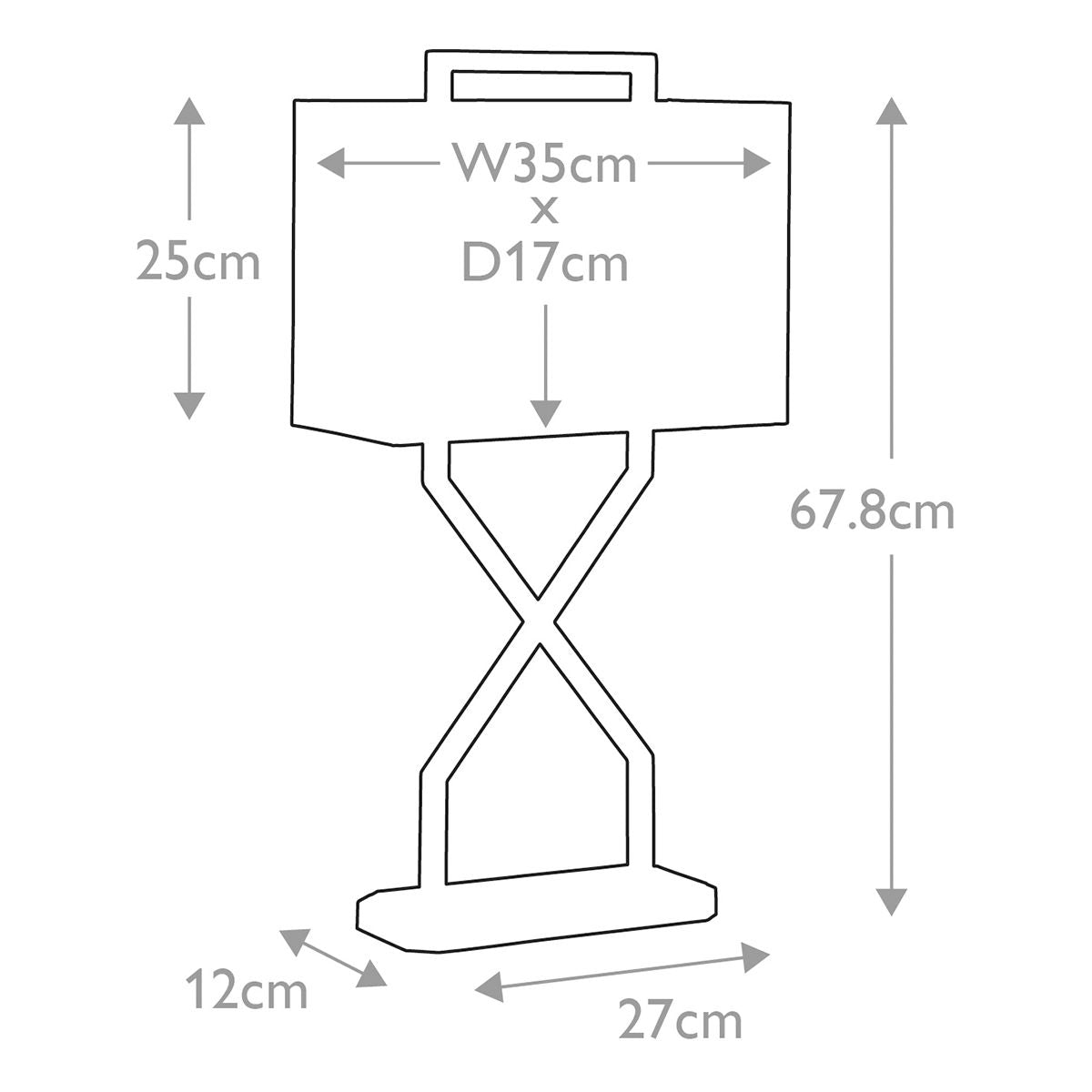 Tischlampe „Cross“ – Poliertes Gold mit elfenbeinfarbenem Schirm - Elsteadlighting - leuchtengrosshandel24