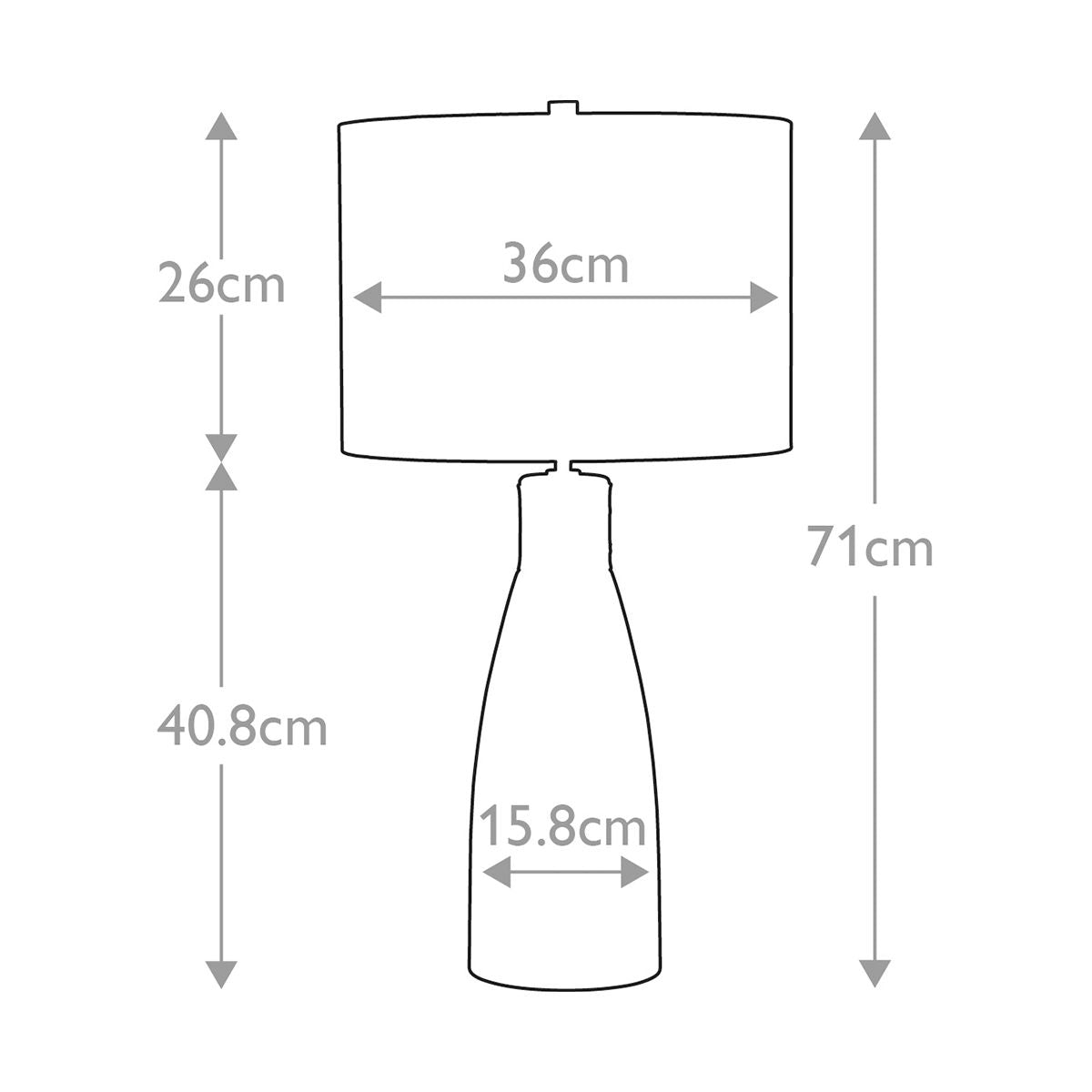 Tischlampe Hammersmith 1-flammig, Taupe mit braunem Schirm - Elsteadlighting - leuchtengrosshandel24