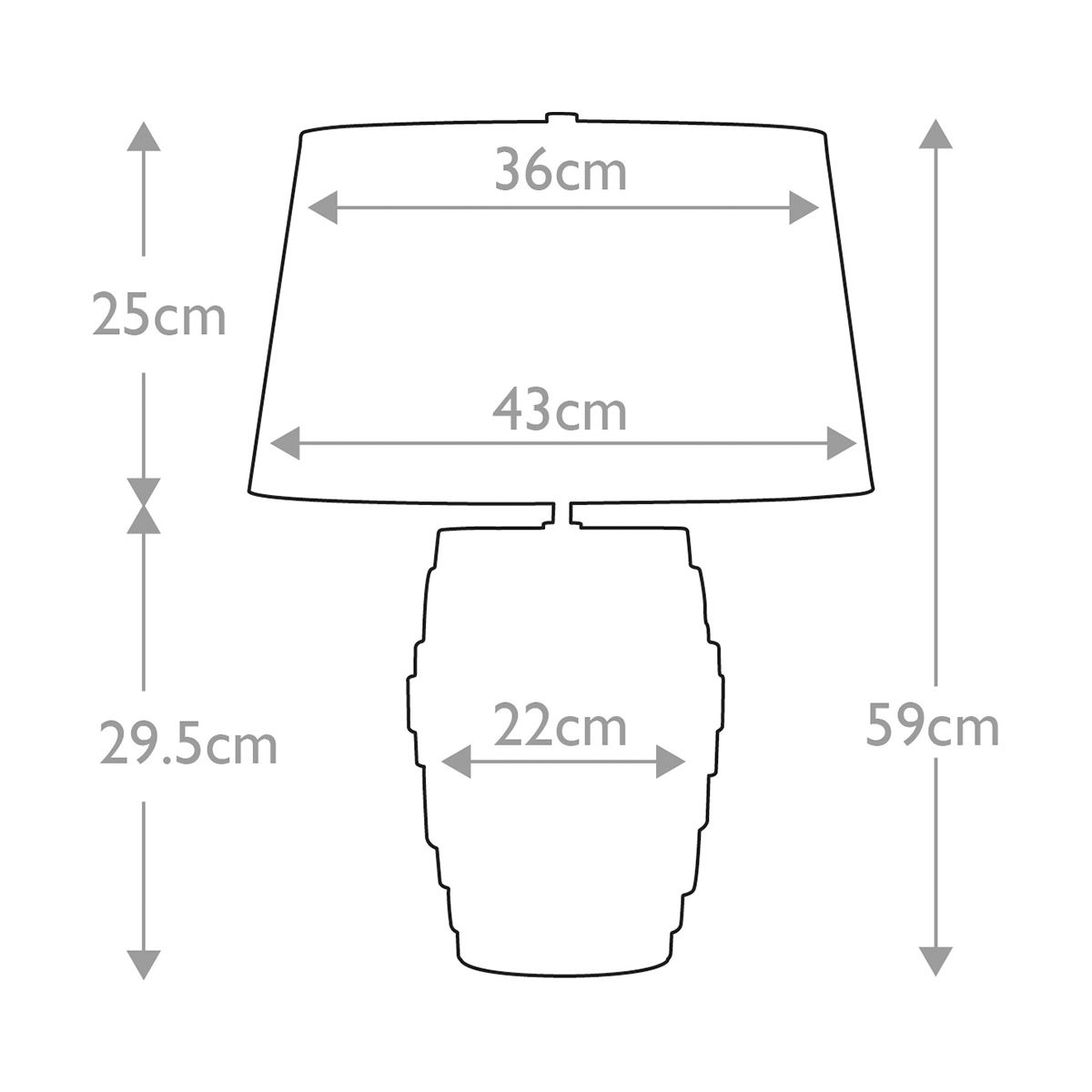 Tischlampe Neptune 1-flammig - Blaue Glasur - Elsteadlighting - leuchtengrosshandel24