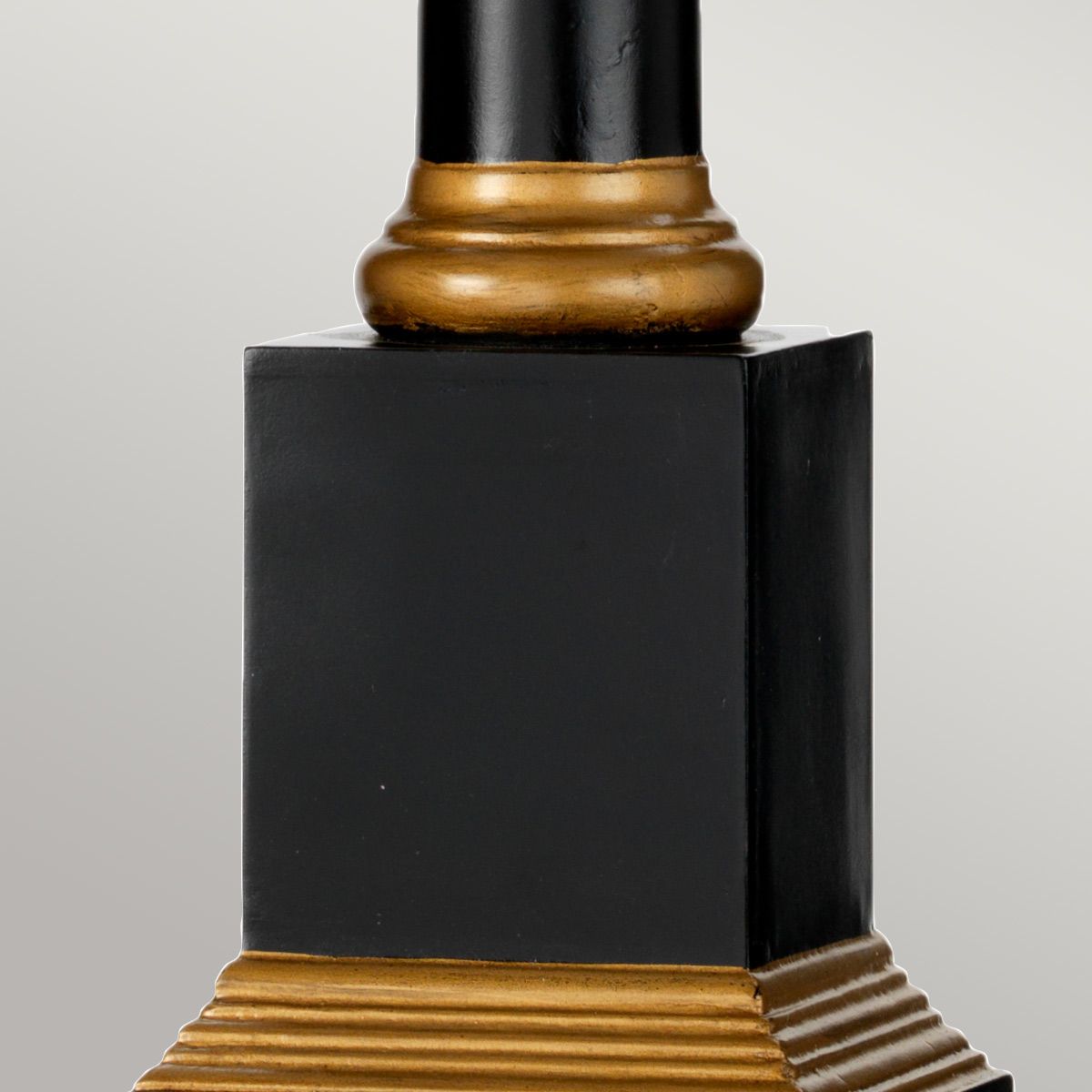 Tischlampe Peronne mit 1 Flamme und hohem Empire - Schirm, Schwarz und Gold mit cremefarbenem Schirm - Elsteadlighting - DL - PERONNE - TL