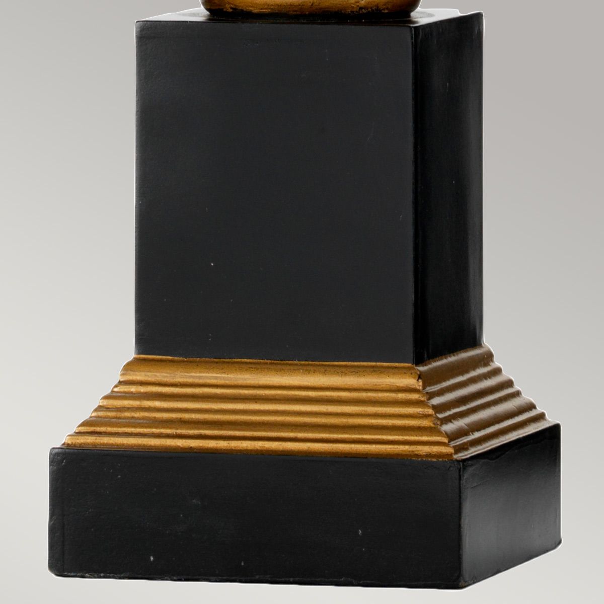 Tischlampe Peronne mit 1 Flamme und hohem Empire - Schirm, Schwarz und Gold mit cremefarbenem Schirm - Elsteadlighting - DL - PERONNE - TL
