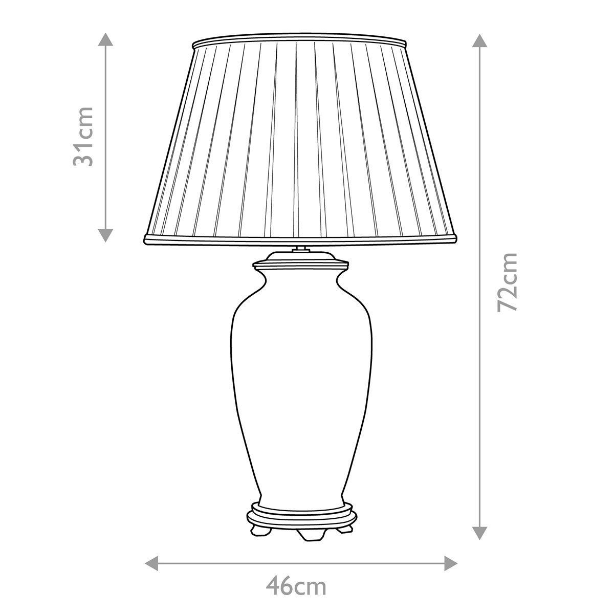 Tischlampe Ping mit 1 Licht, Creme mit bunten Vögeln und elfenbeinfarbenem Schirm mit schwarzem und goldenem Rand - Elsteadlighting - DL - PING - TL