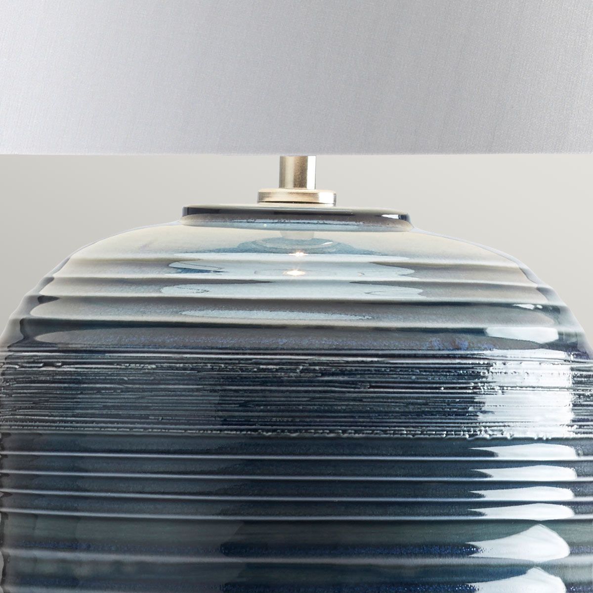 Tischlampe Poseidon mit 1 Licht, Blaue Glasur - Elsteadlighting - POSEIDON - TL